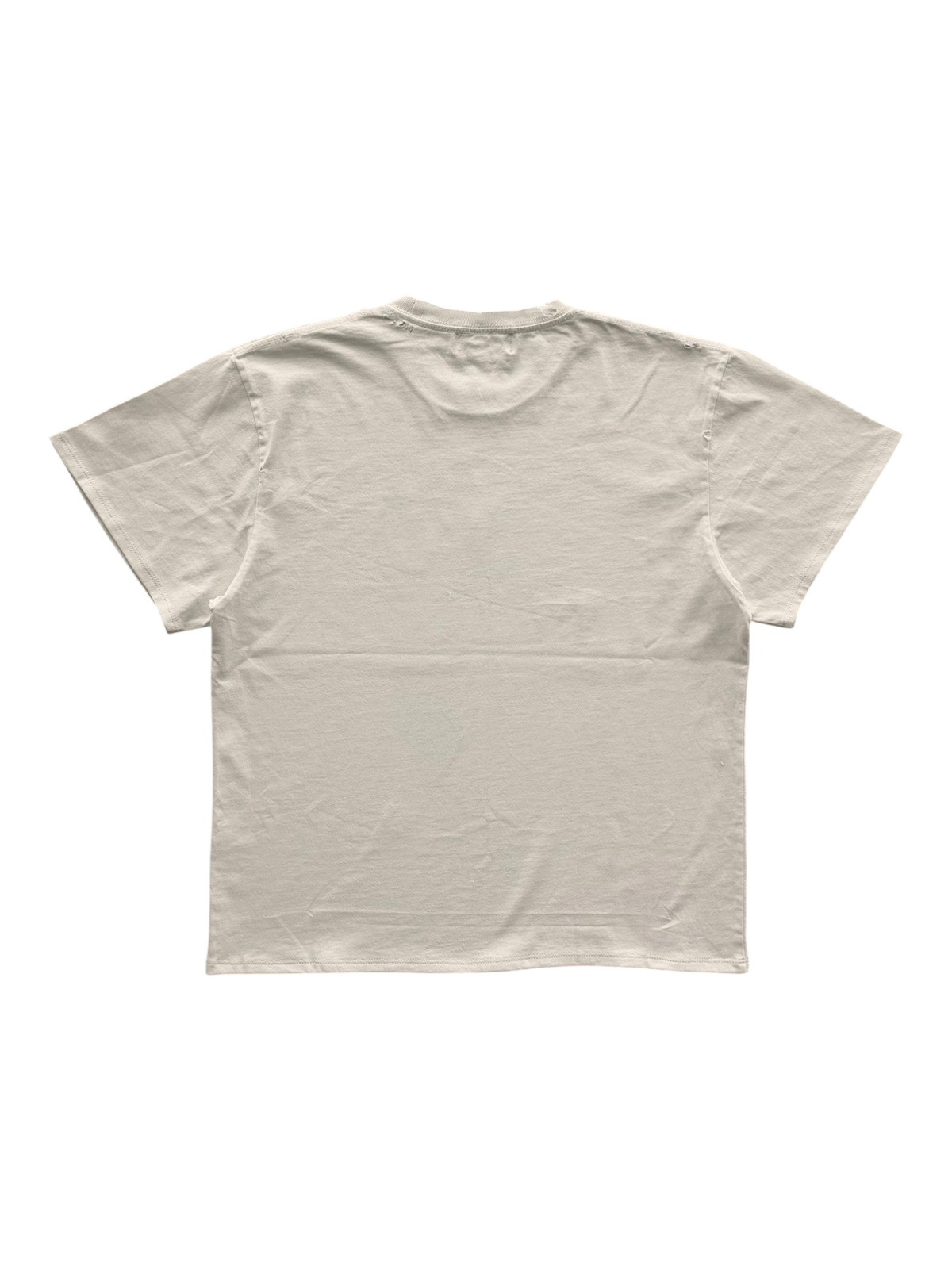 Model Distressed Tee Cream