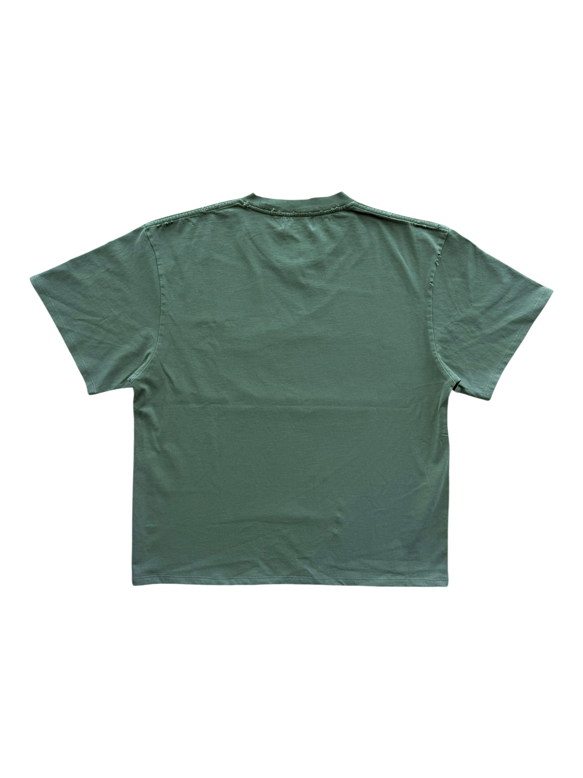 Moto Helmet Distressed Tee Green