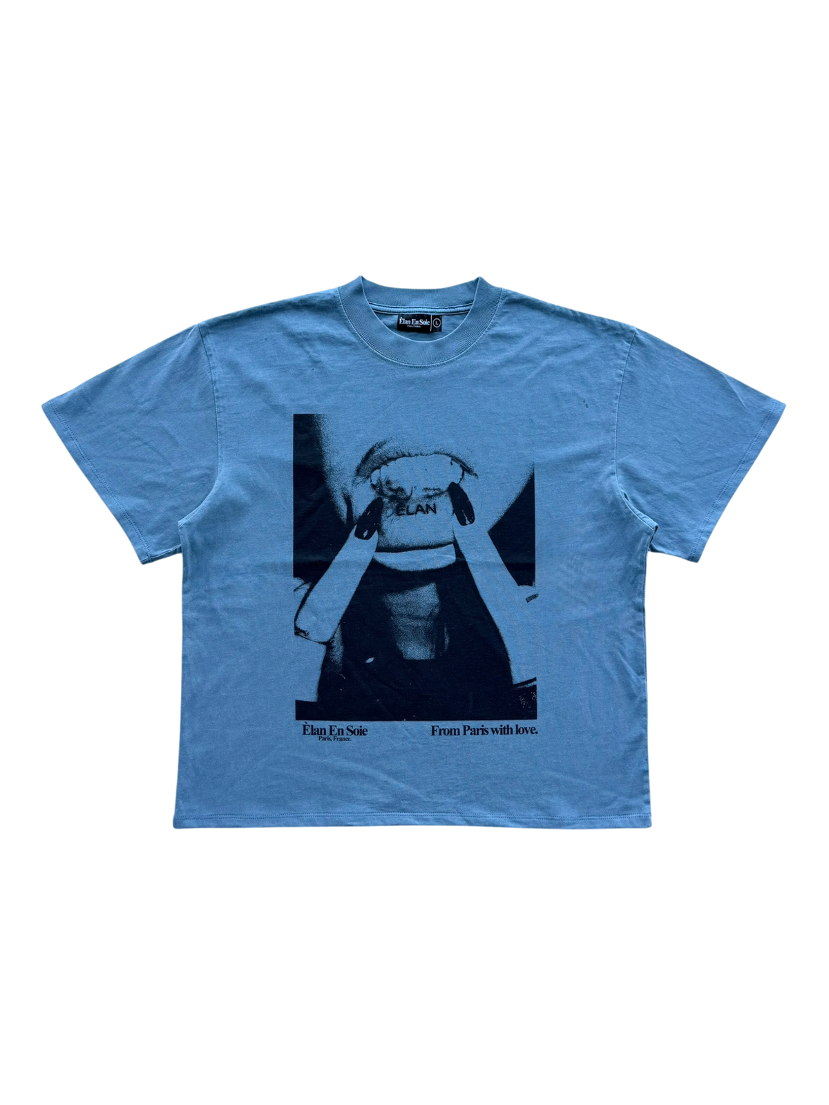 Lip Tattoo Tee Blue