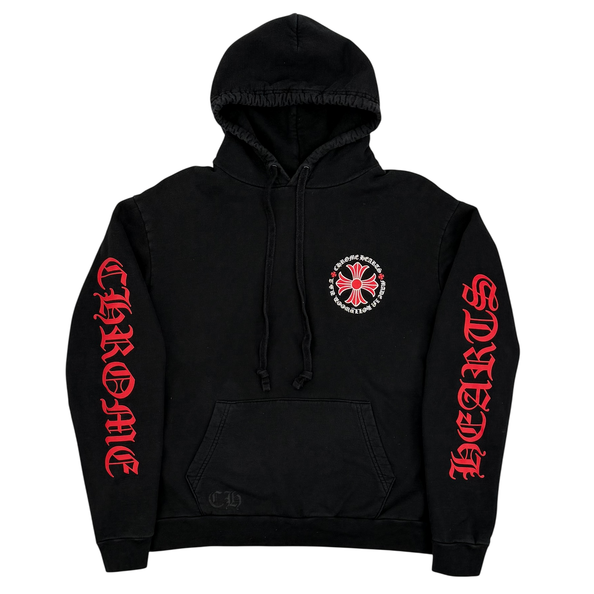 Chrome Hearts Black Red Cross Hoodie