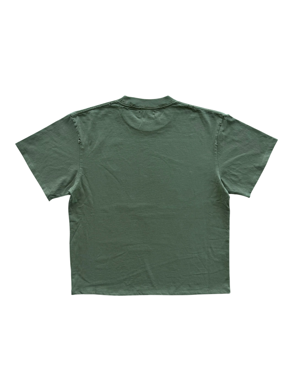 Varsity Bulldog Distressed Tee Olive
