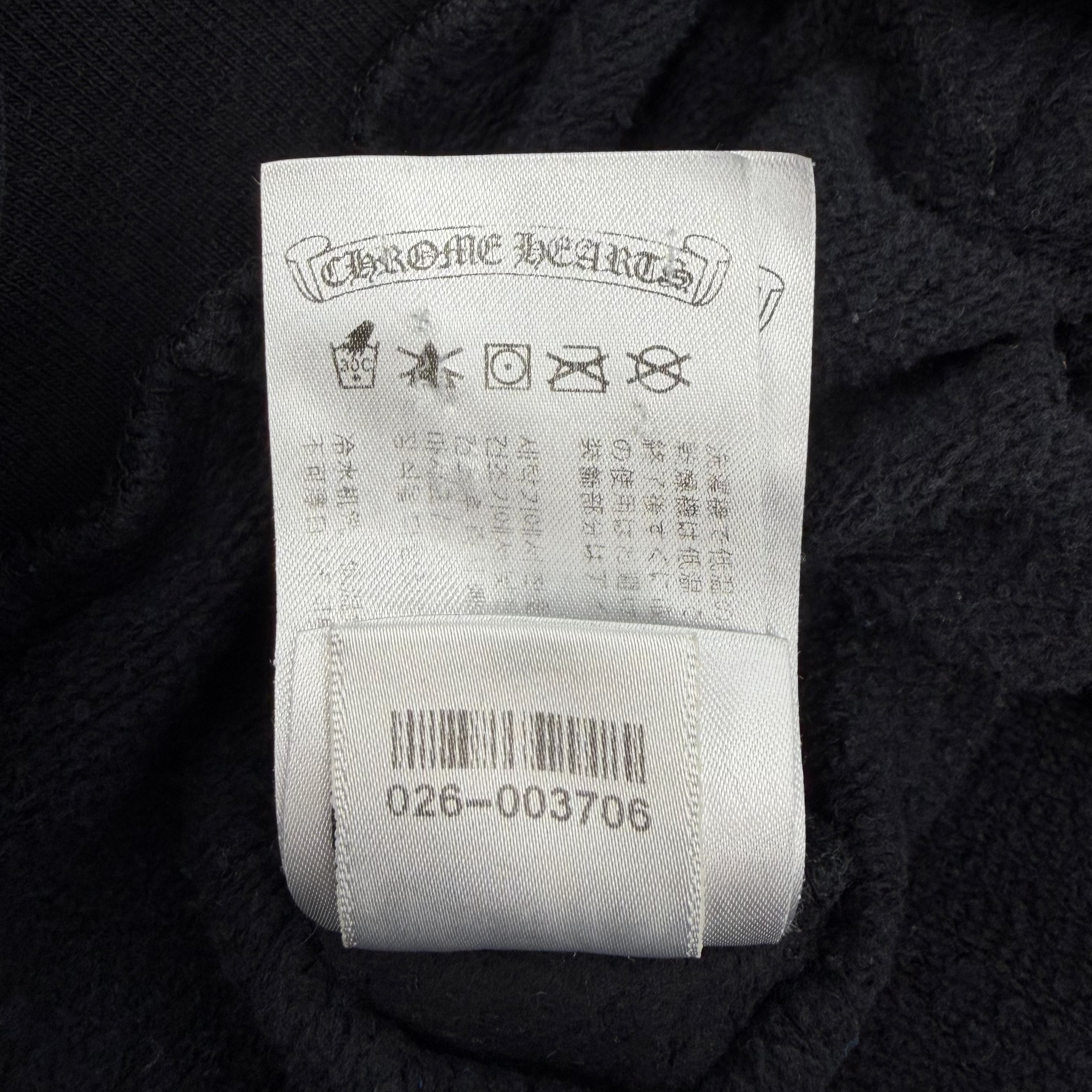 Chrome Hearts Horseshoe Floral Sleeve Black White Zip