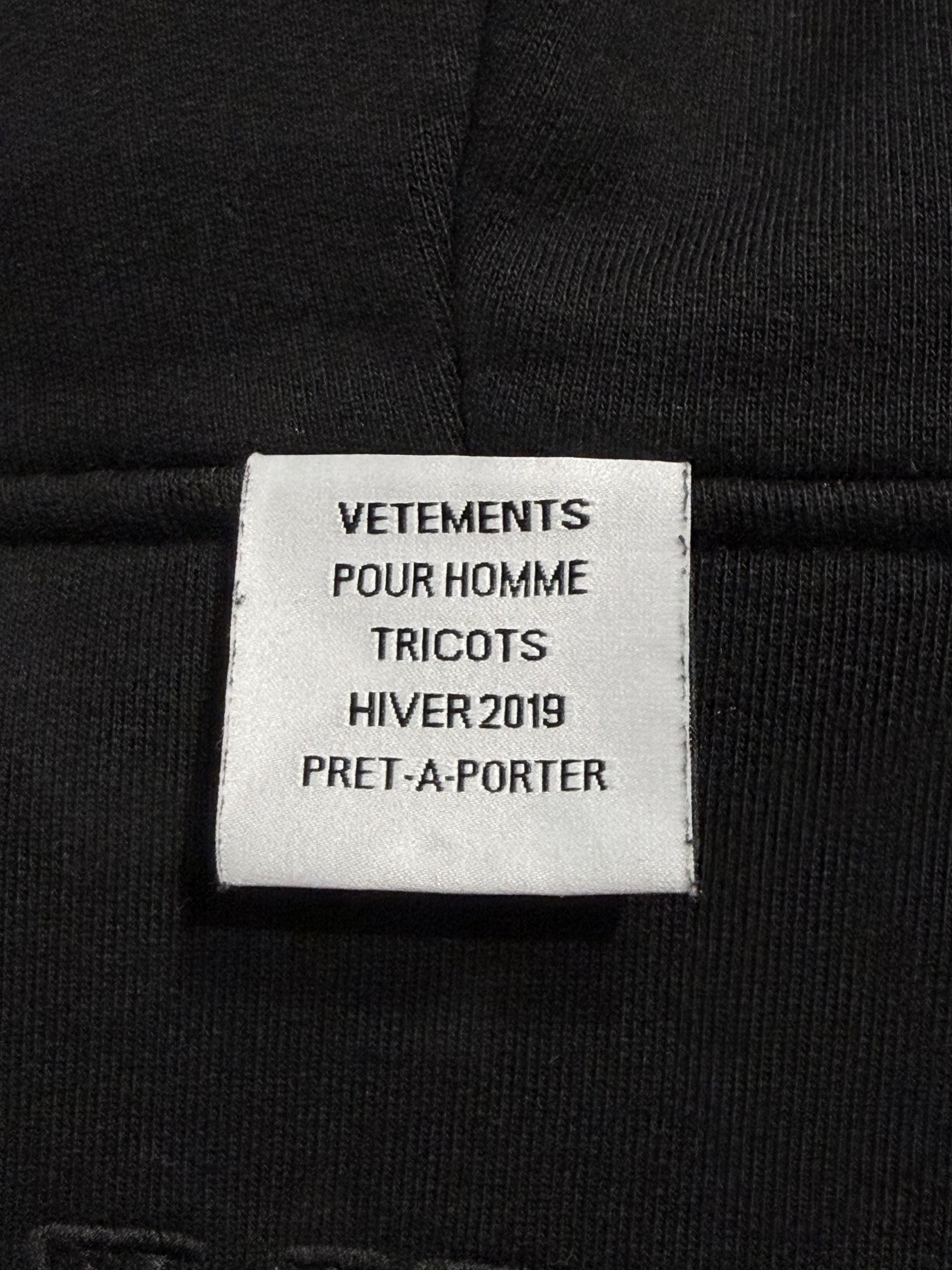 Vetements FW/2019 Inside Out Oversized Hoodie
