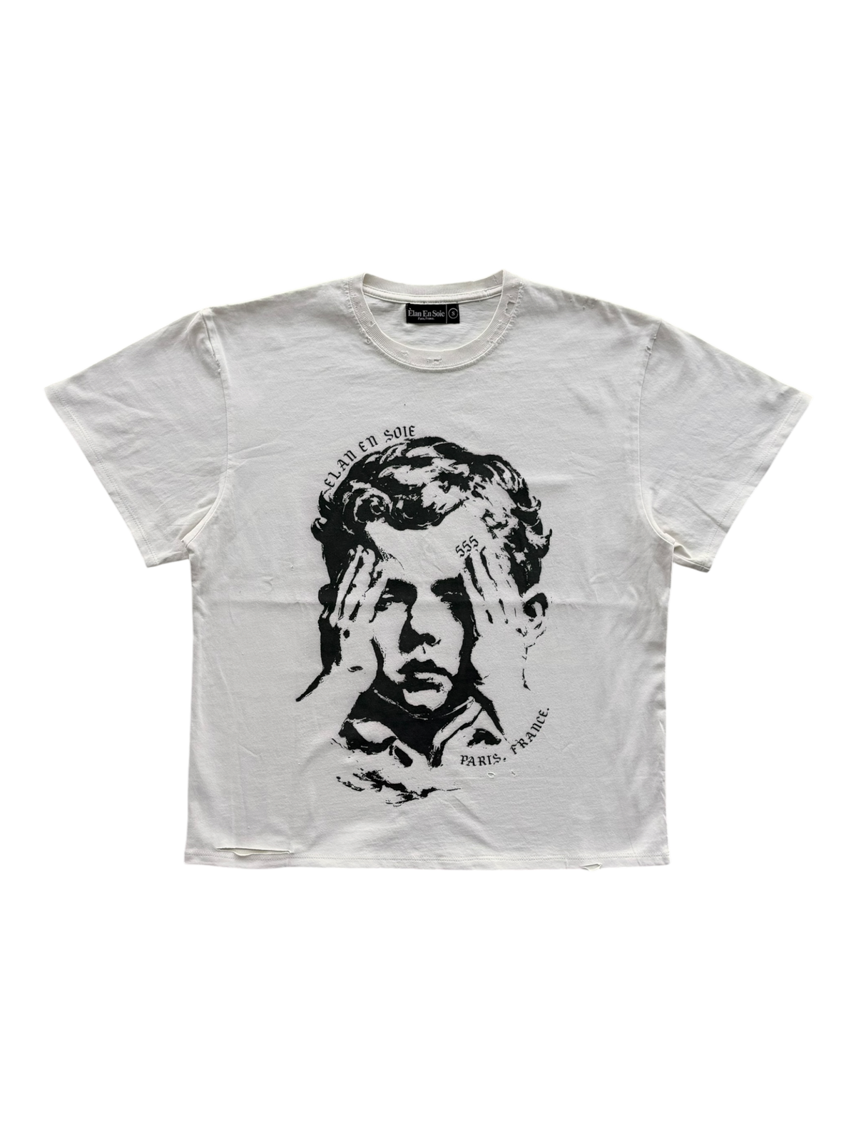 Baby Saint Distressed Tee Cream