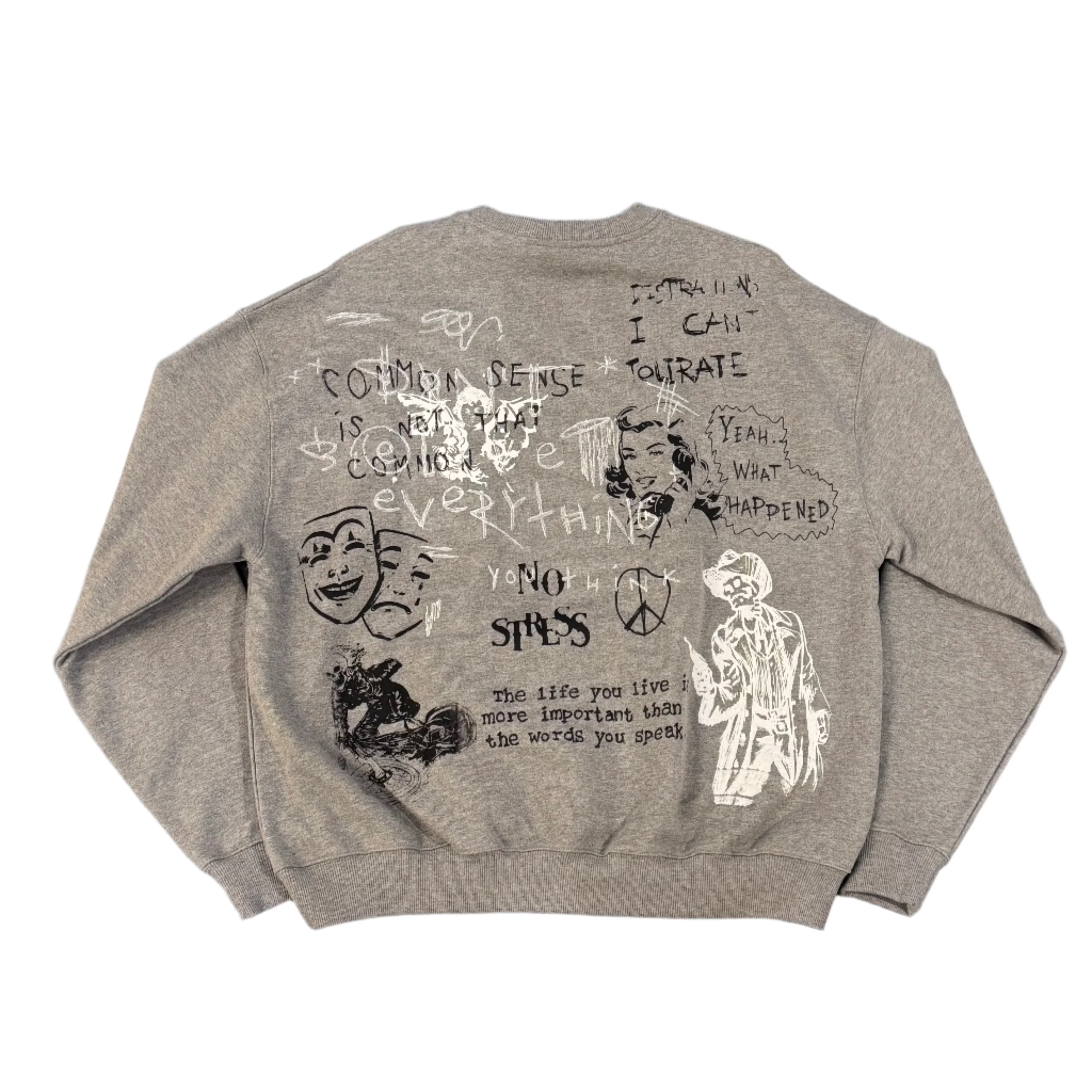 Grey No Stress Crew Neck