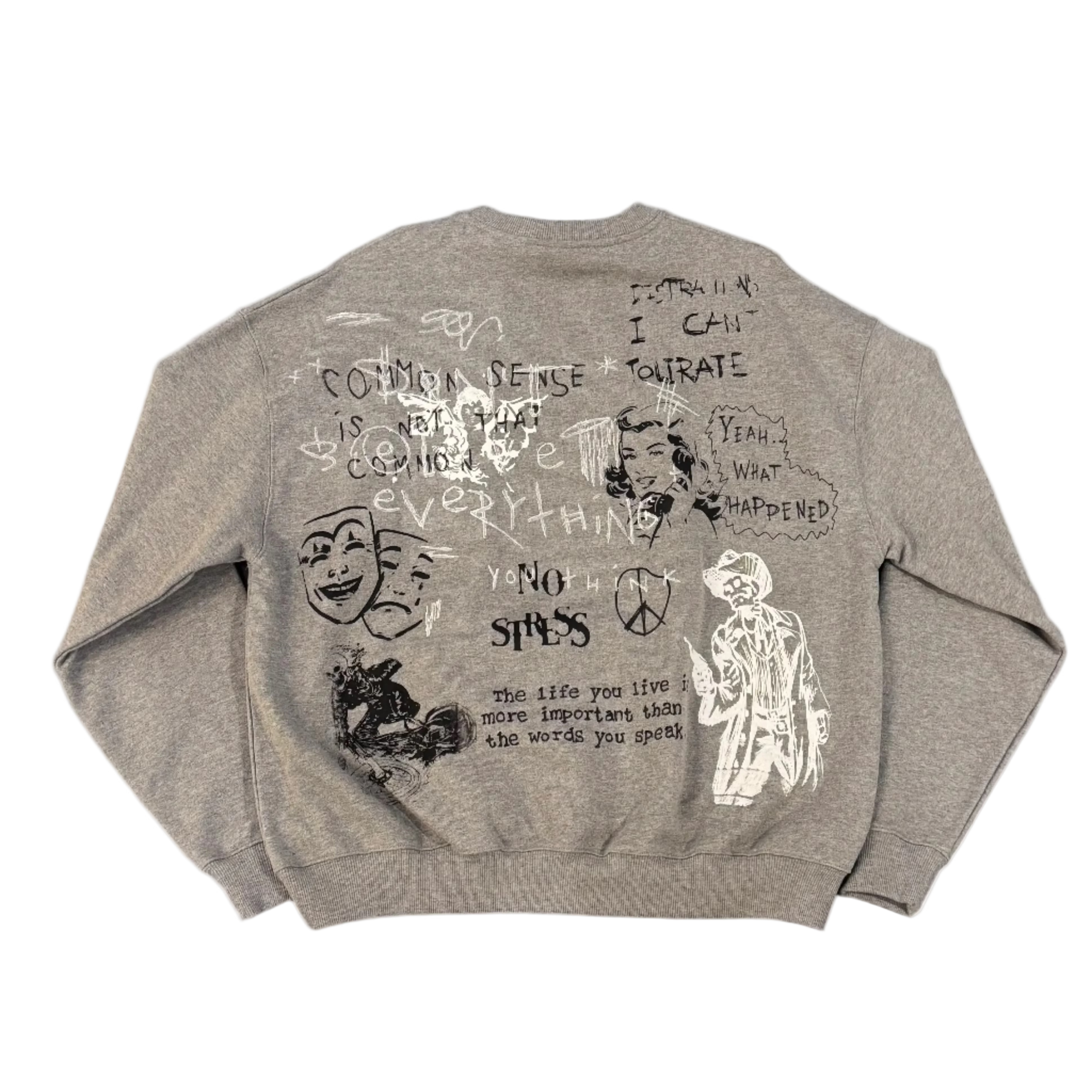 Grey No Stress Crew Neck