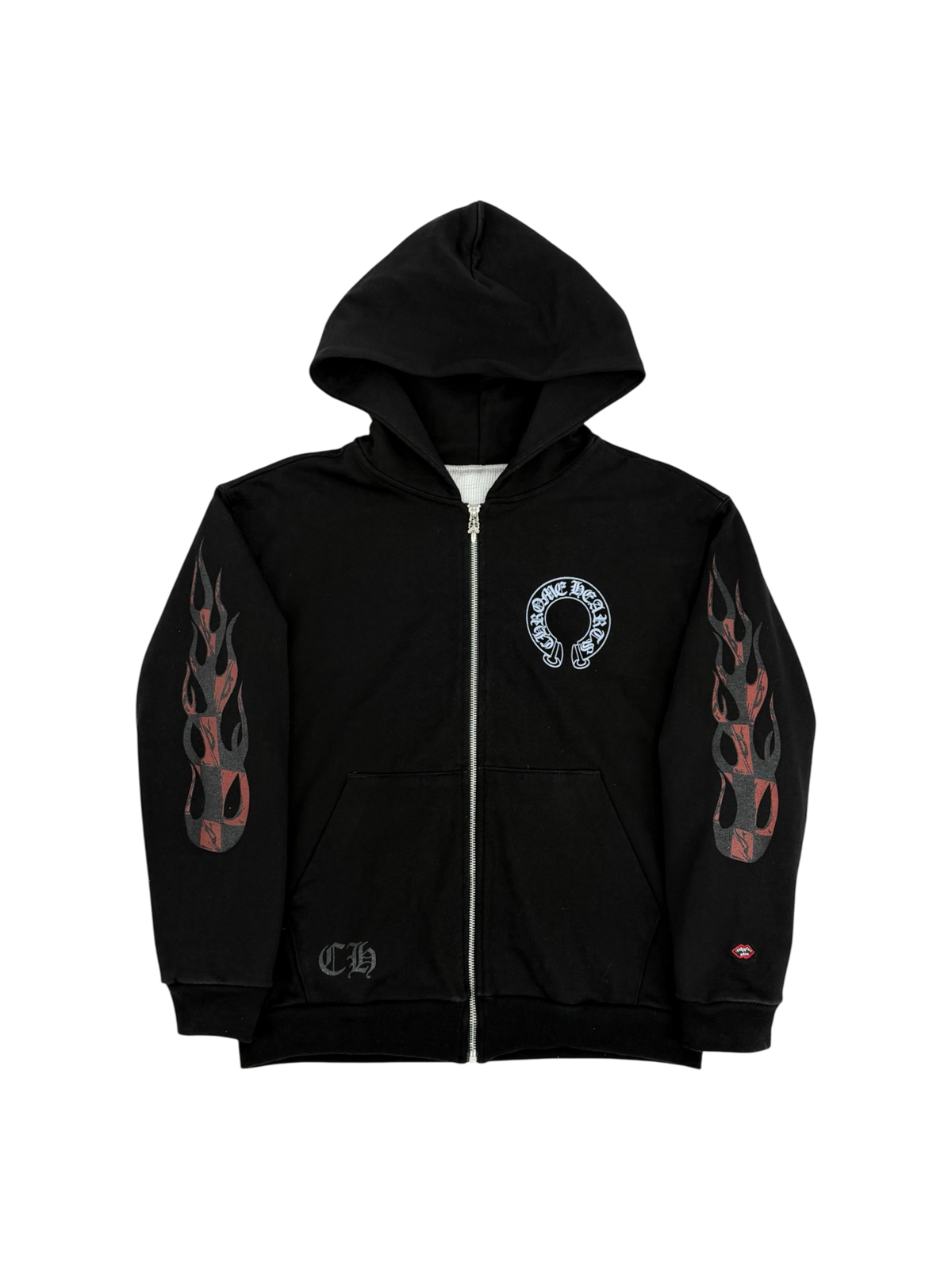 Sex Records Vintage Thermal Zip Black Red White
