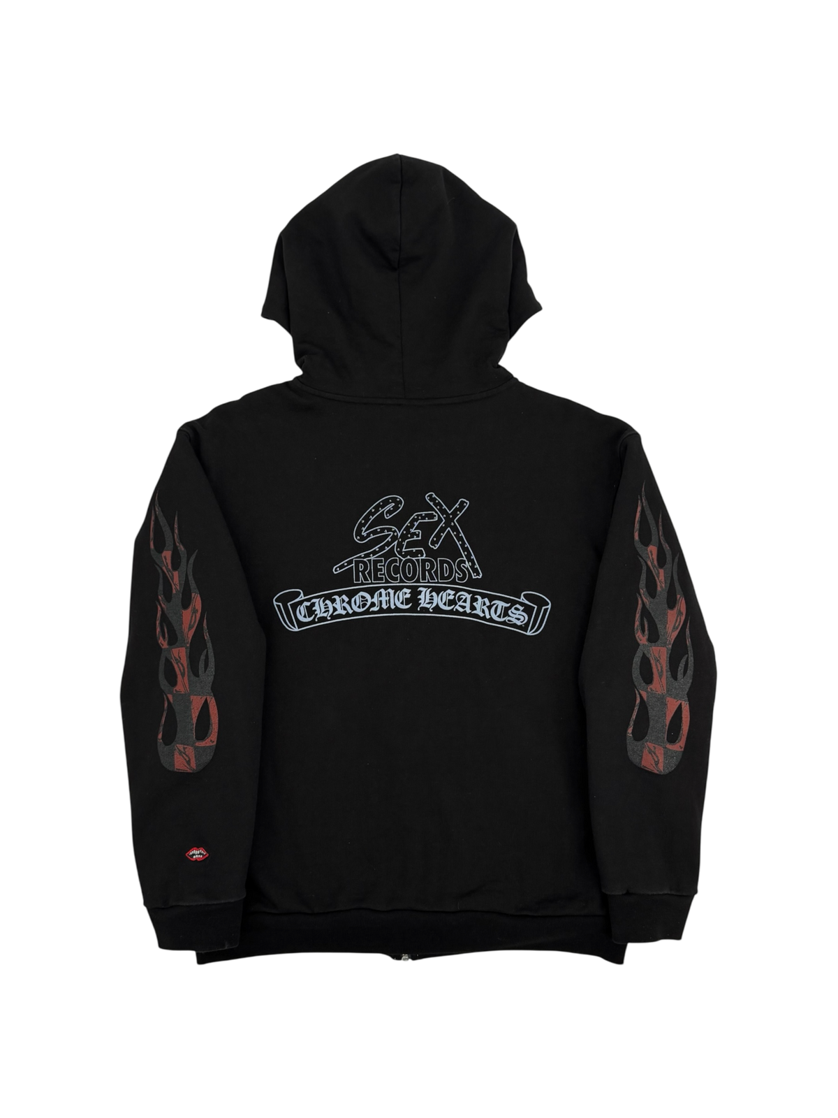 Sex Records Vintage Thermal Zip Black Red White