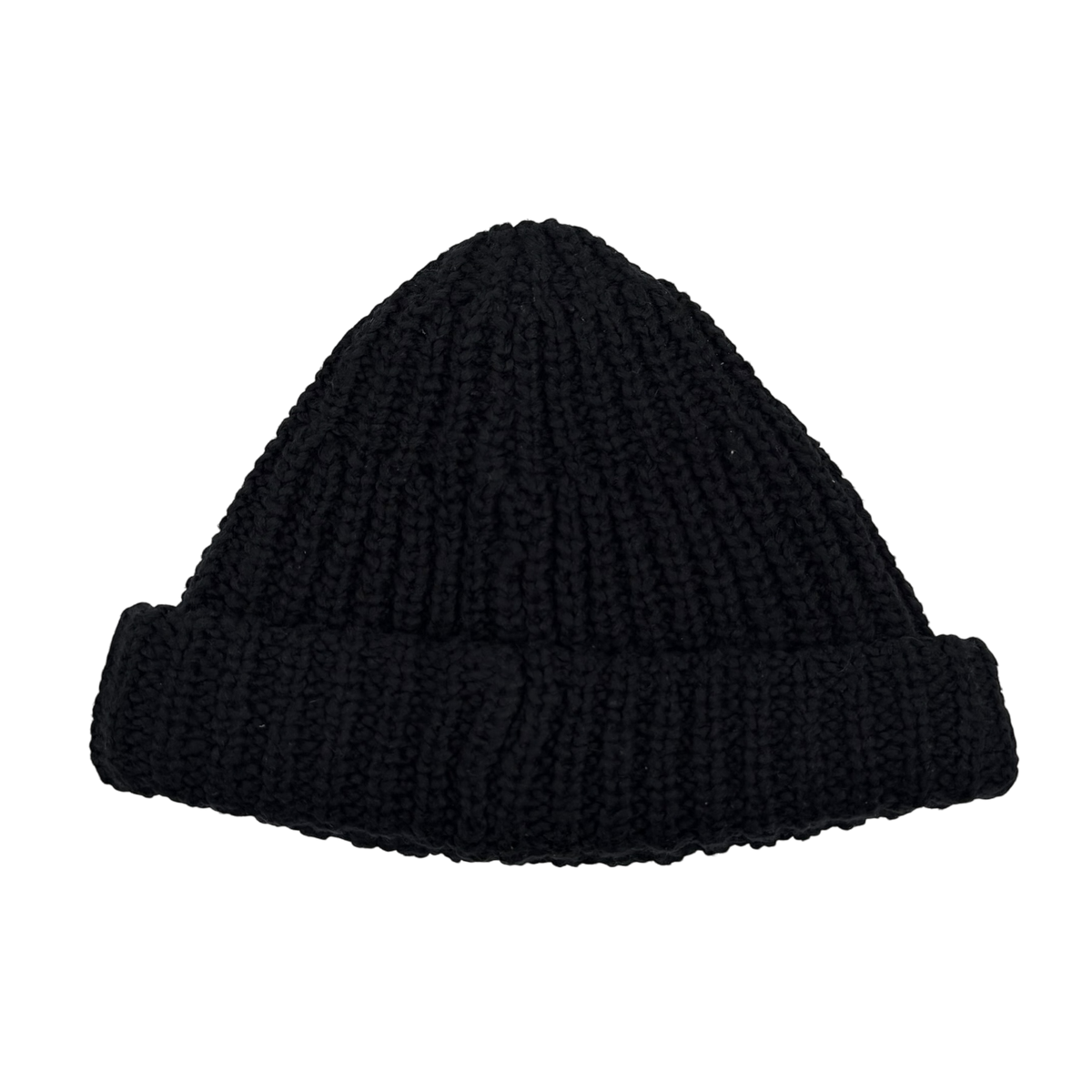 Hand-Knit Beanie Black/Red