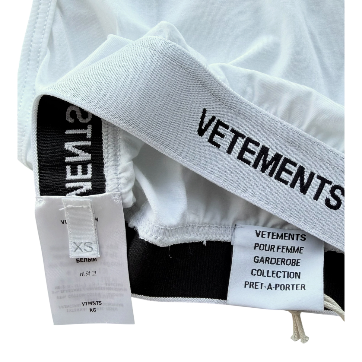 Multi Logo Sports Top White