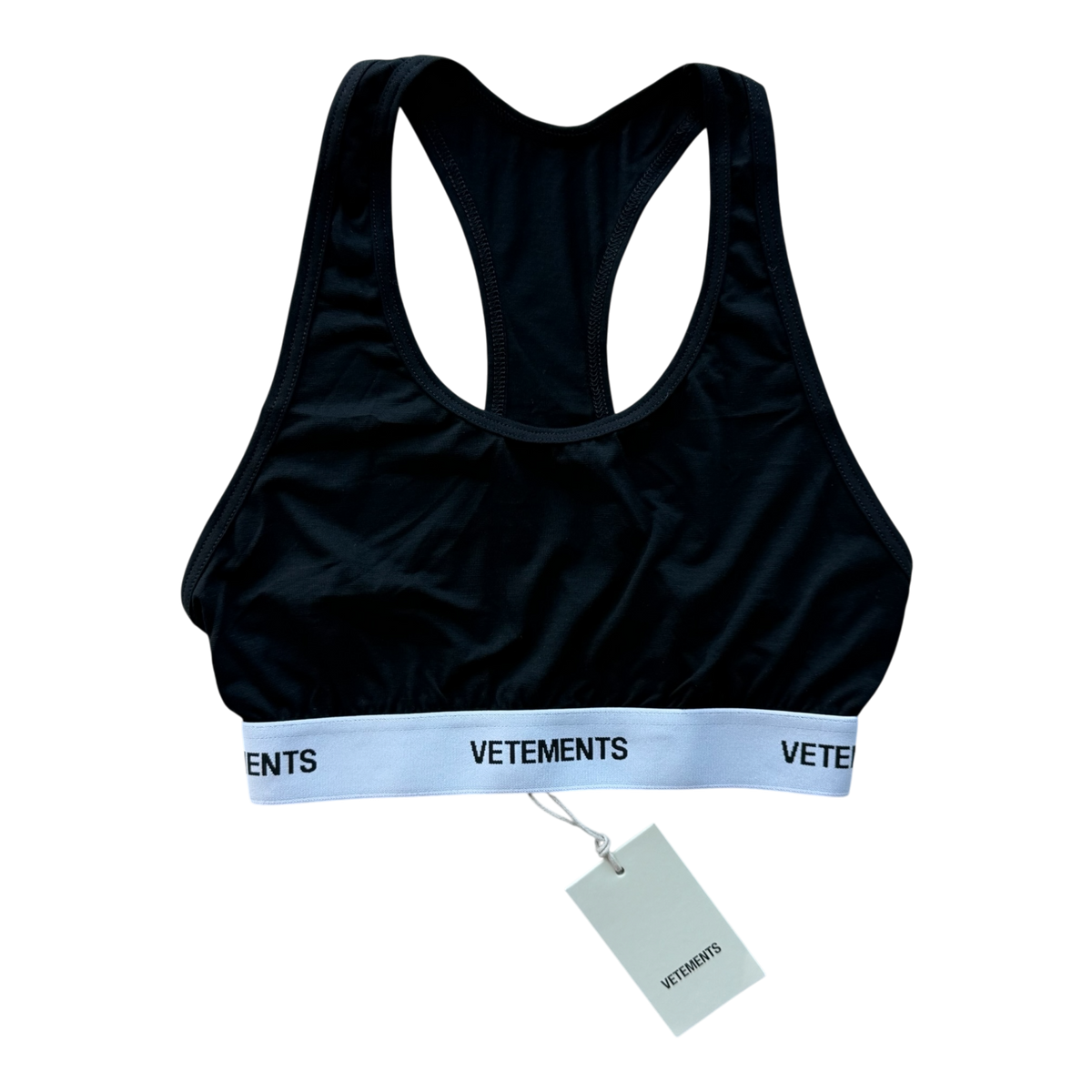 Multi Logo Sports Top Black