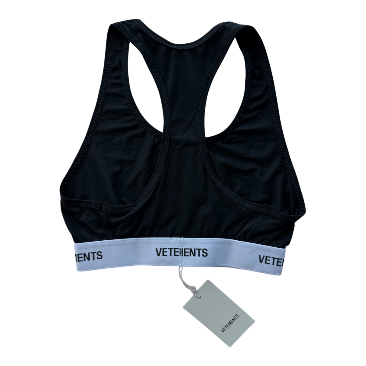 Multi Logo Sports Top Black
