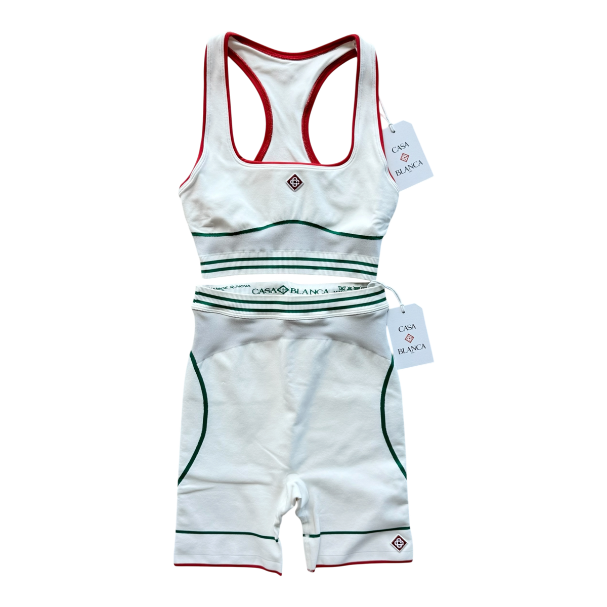 Women's Sports Top & Bottom Set White