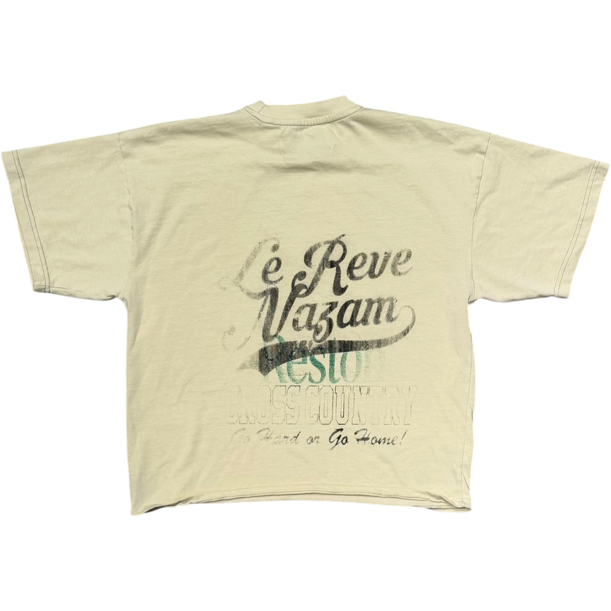 Vintage Cream Cropped Artist Tee