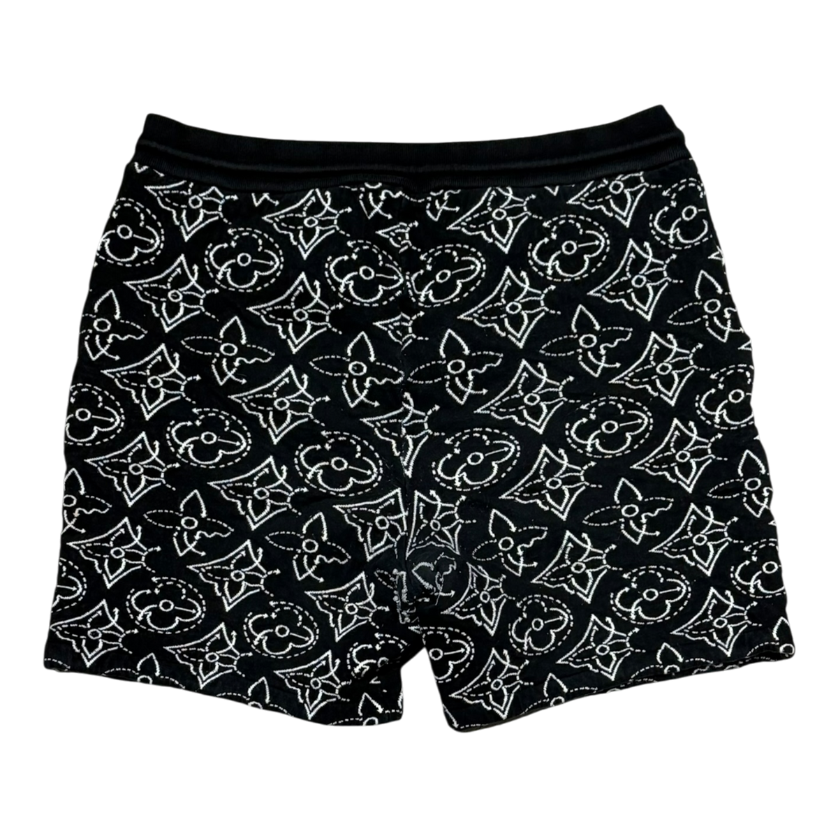 LV x NBA Black Floral Print Shorts