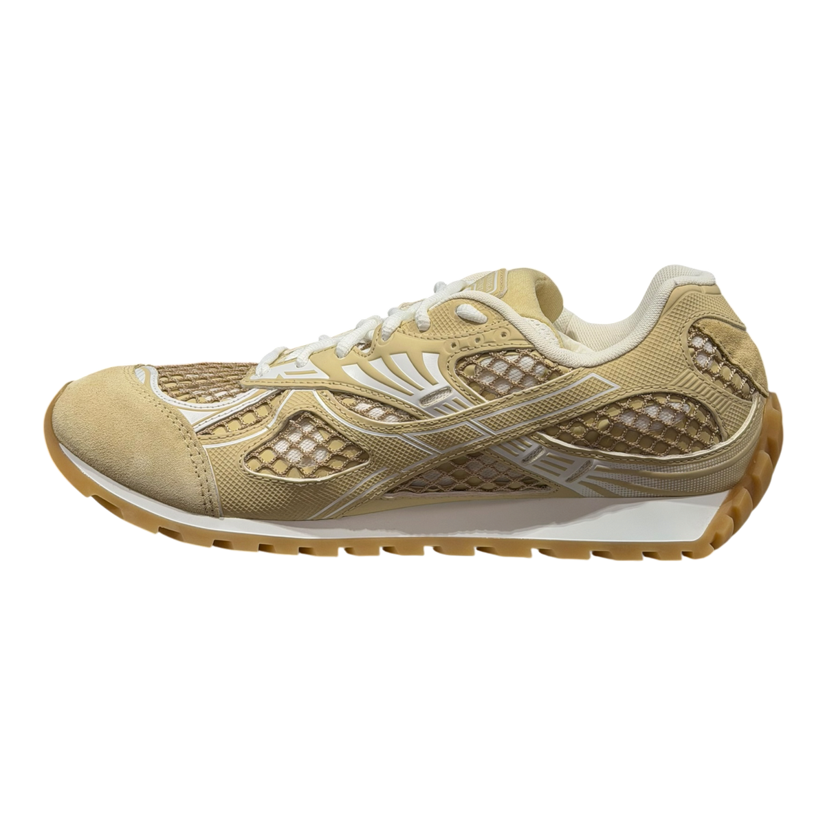 Beige Suede Orbit Sneakers