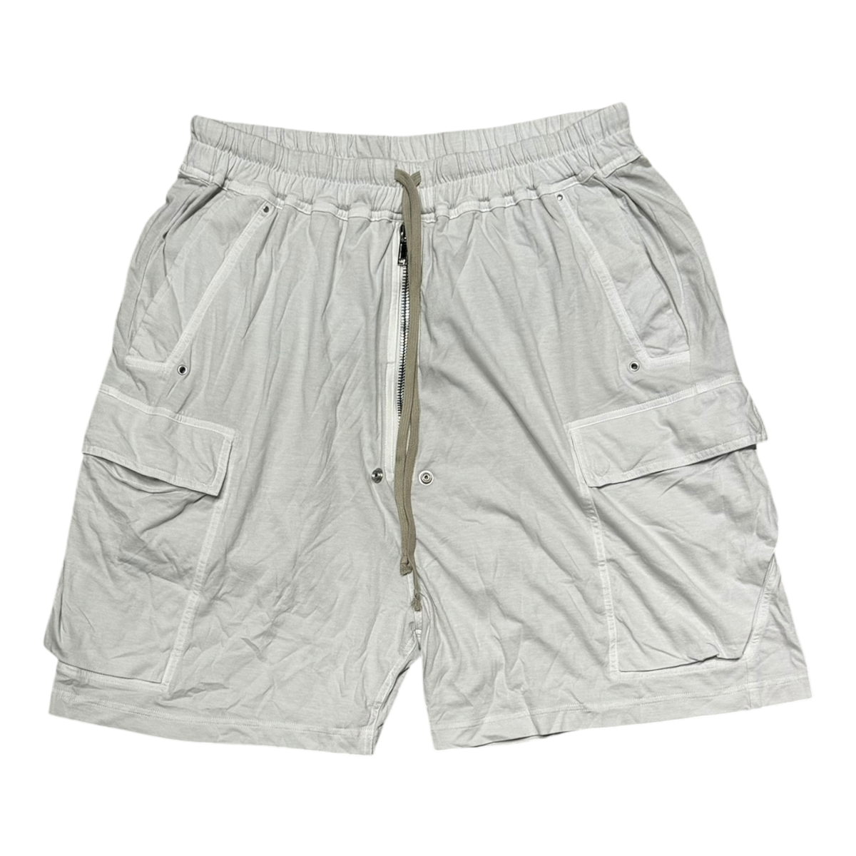 DRKSHDW White Bela Cotton Cargo Shorts