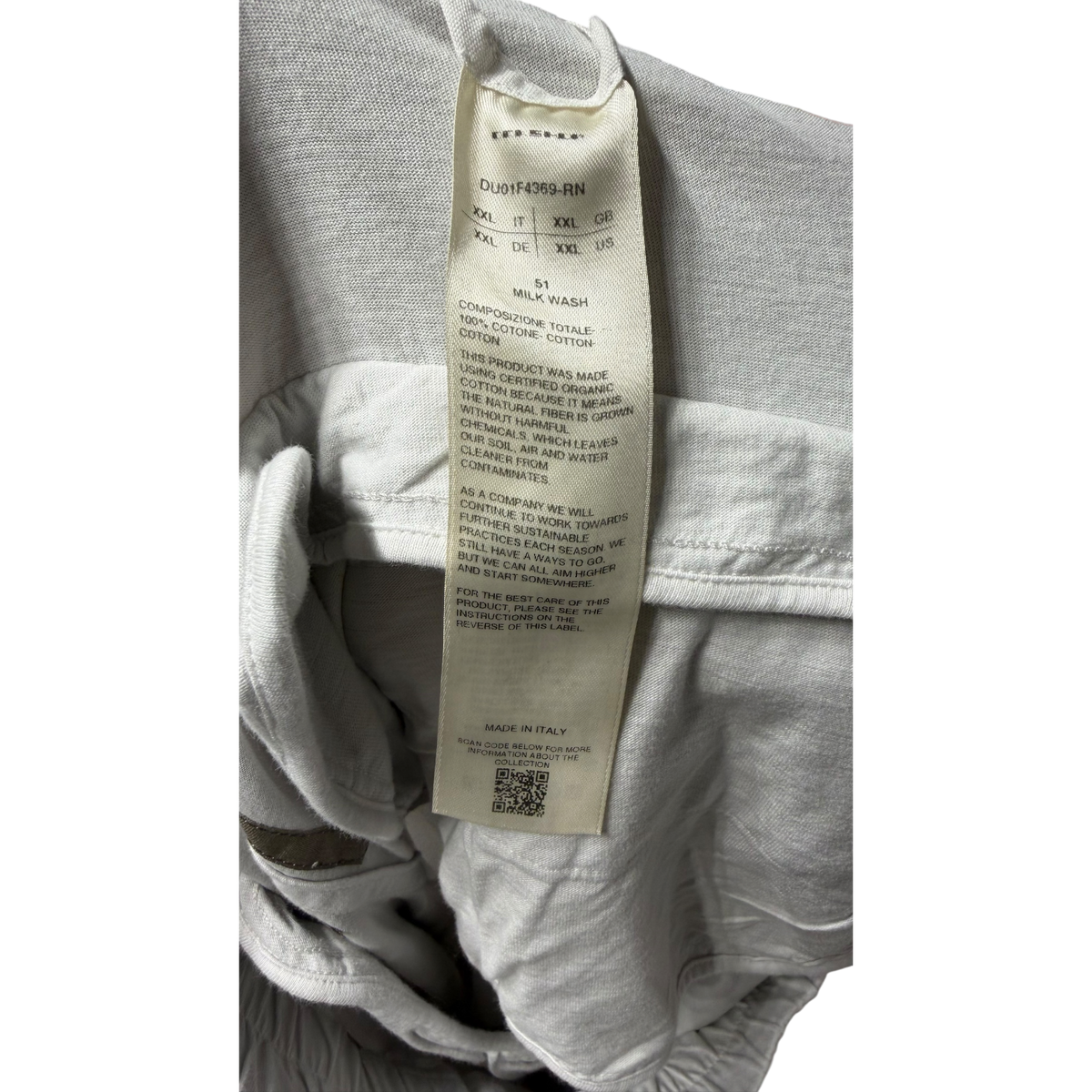 DRKSHDW White Bela Cotton Cargo Shorts
