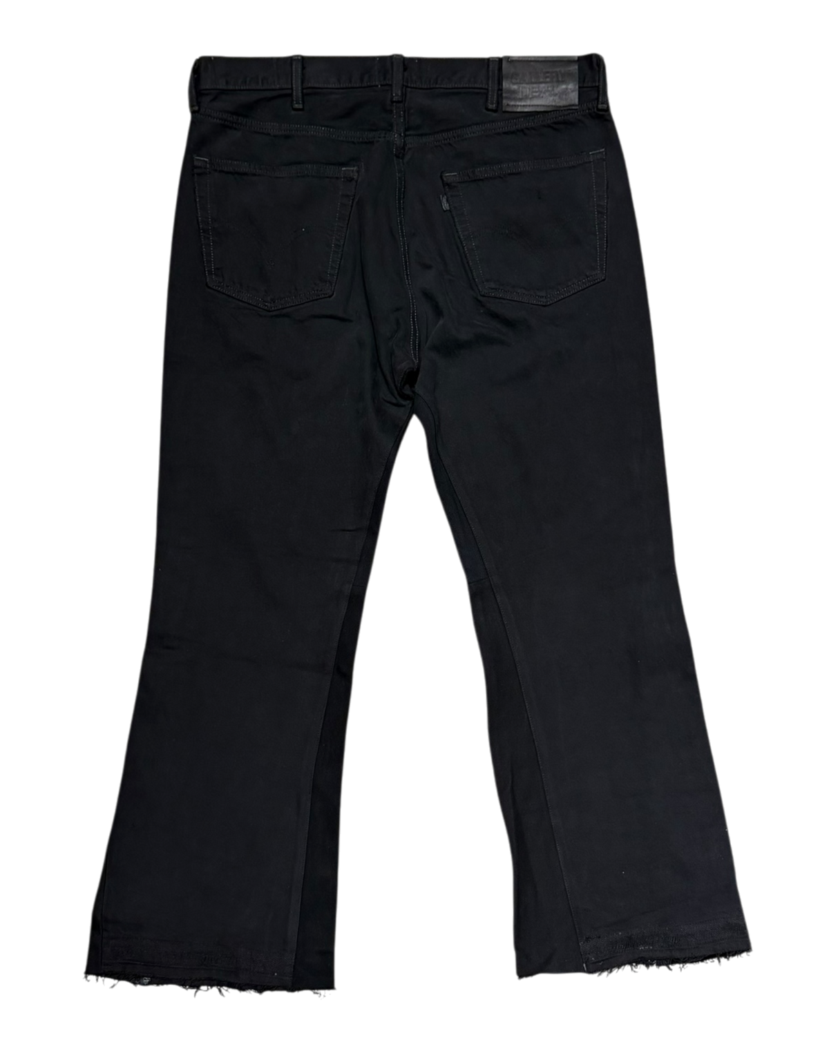 Black Distressed LA Flare Jeans