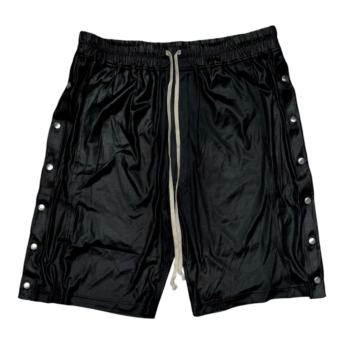 Nylon Button Drawstring Shorts