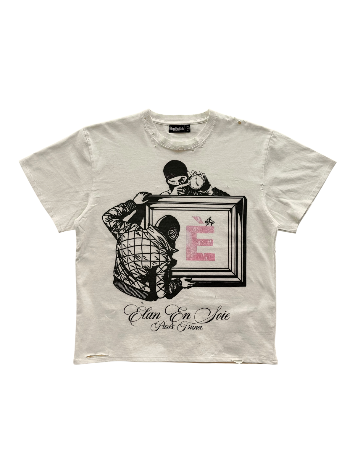 Burglary Distressed Tee Cream