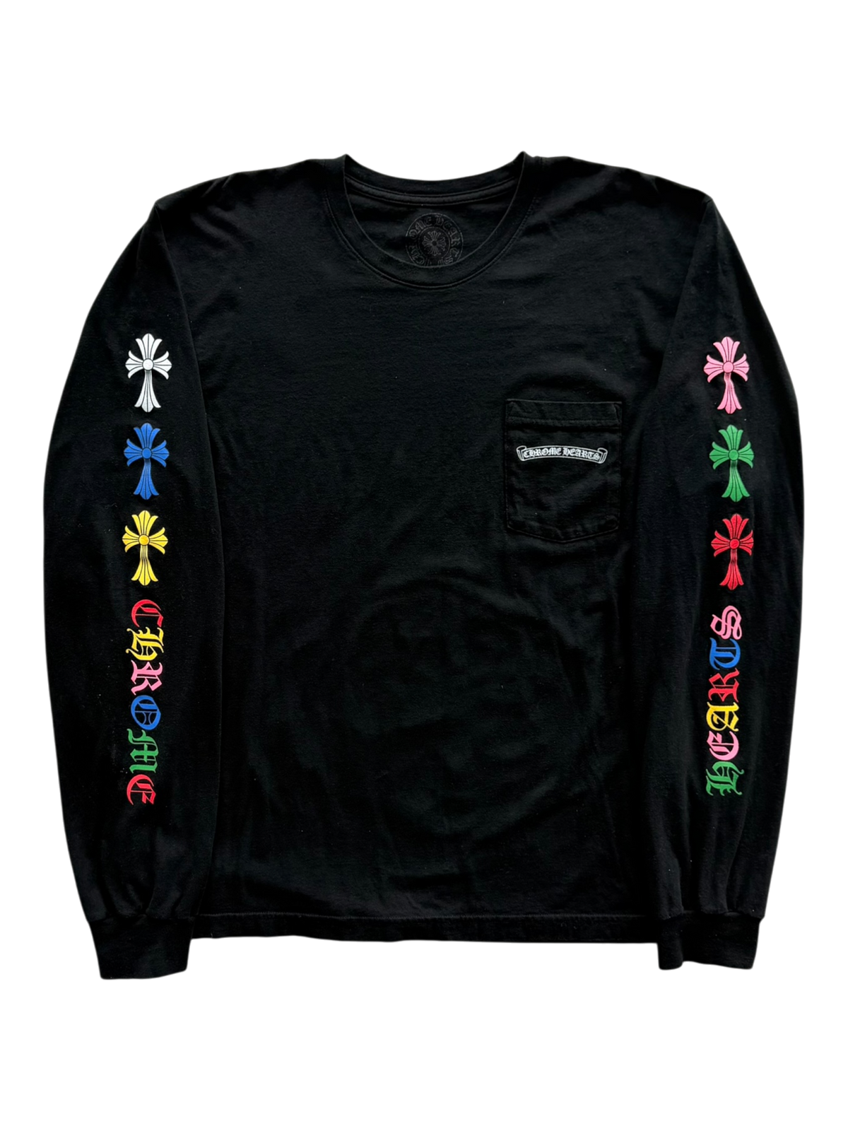 Multi Color Cross Cemetery Long Sleeve T-Shirt