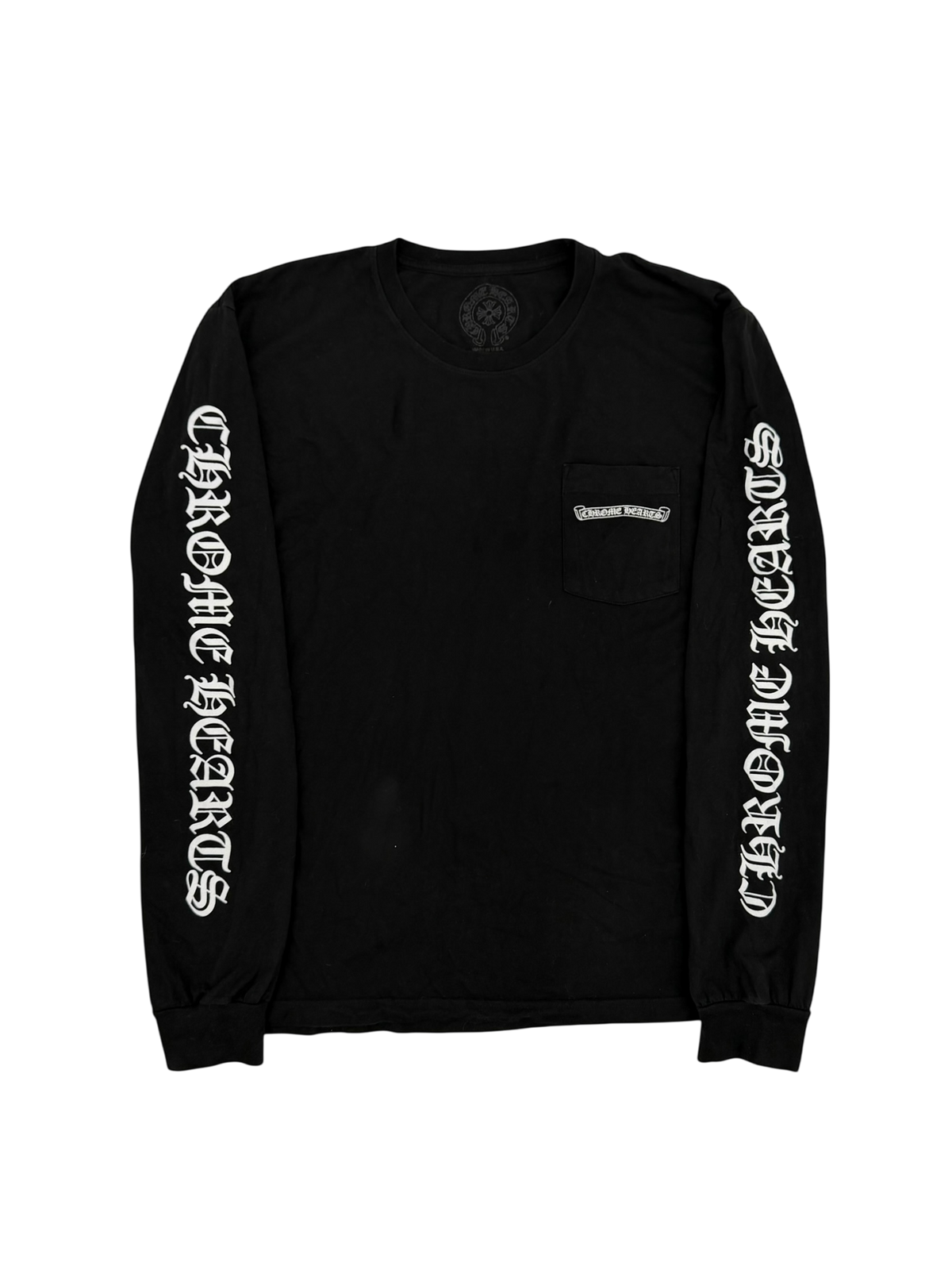 Black Scroll Logo Pocket L/S