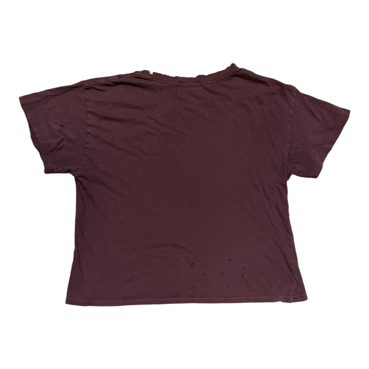 Distressed Logo-Print T-Shirt Purple