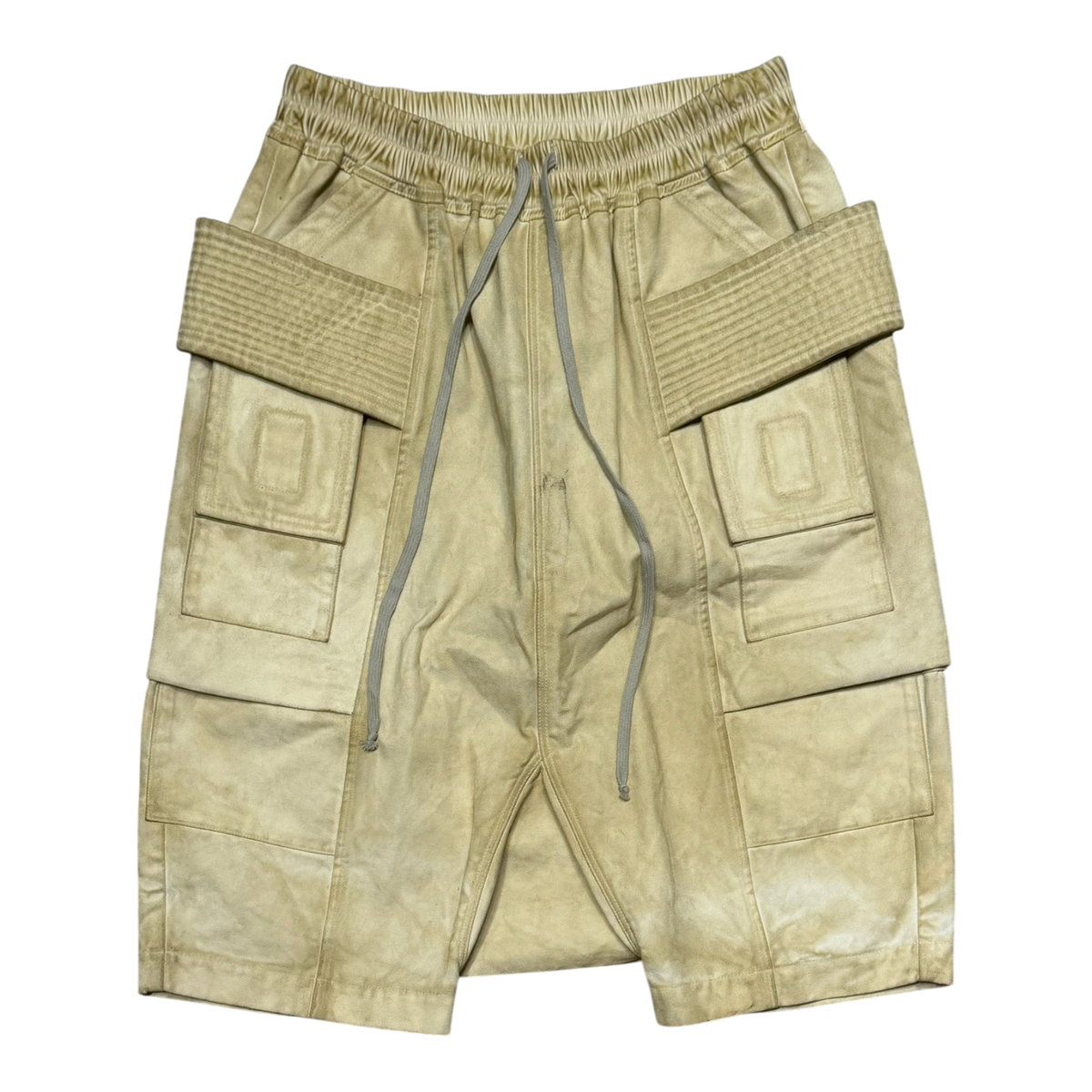 DRKSHDW Beige Hollywood Creatch Cargo Pods Denim Shorts