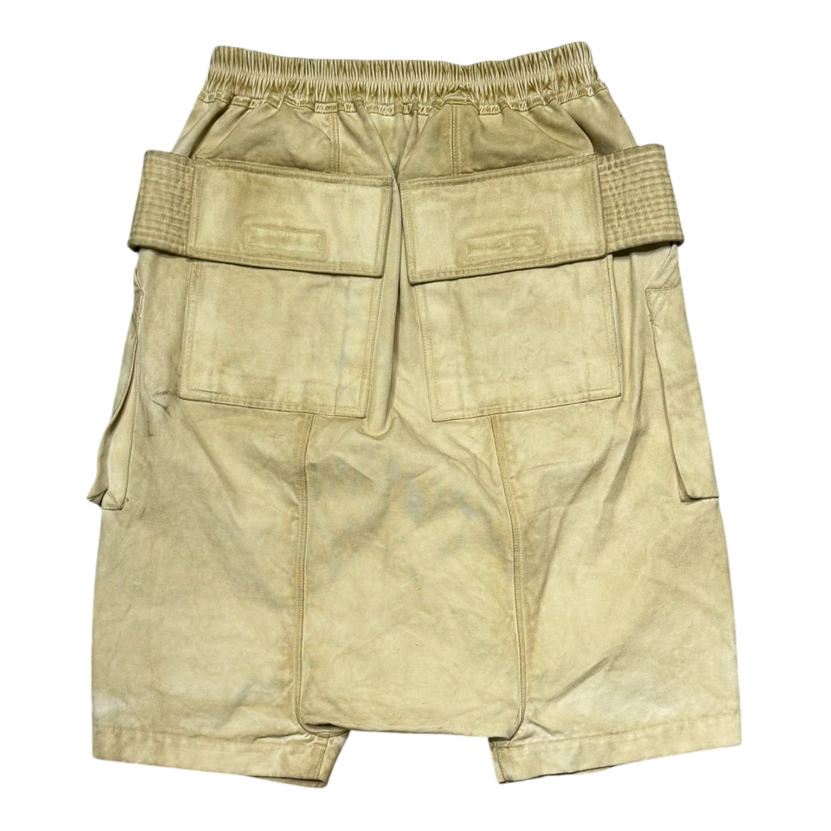 DRKSHDW Beige Hollywood Creatch Cargo Pods Denim Shorts