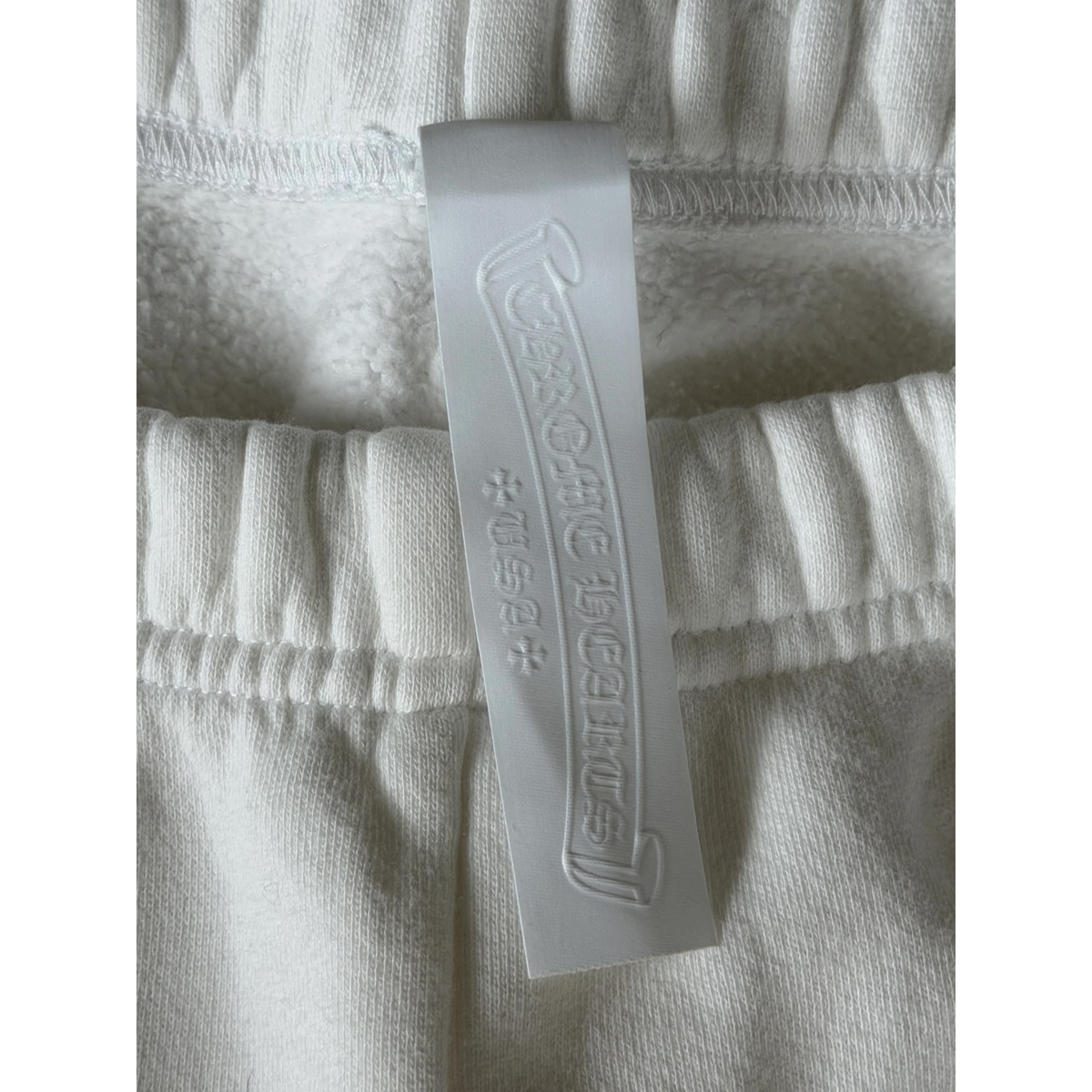 White Leopard Cross Patch Sweatpants