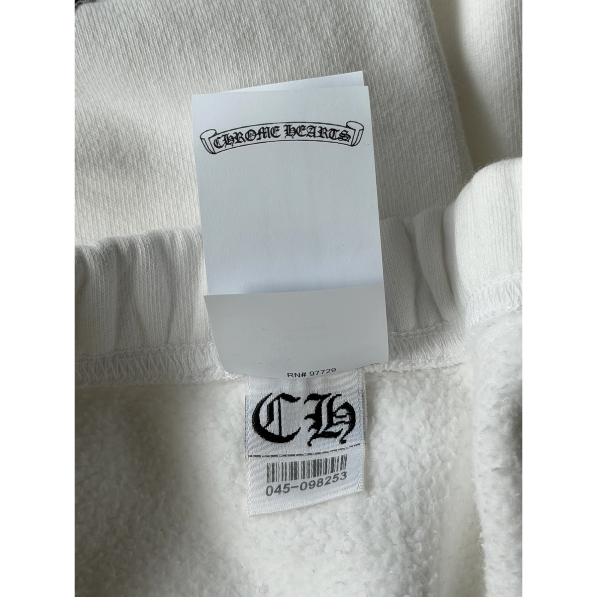 White Leopard Cross Patch Sweatpants