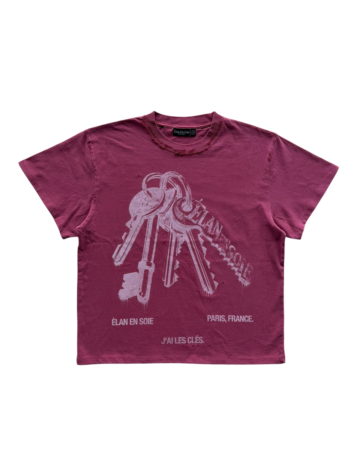 Master Key Distressed Tee Red