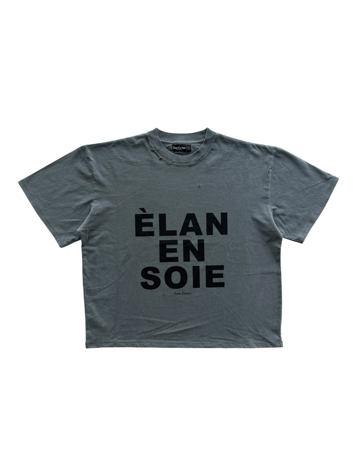 Logo Distressed Tee Dark Grey