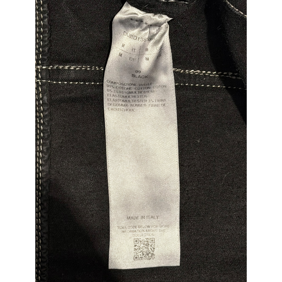 DRKSHDW Black creatch cargo shorts