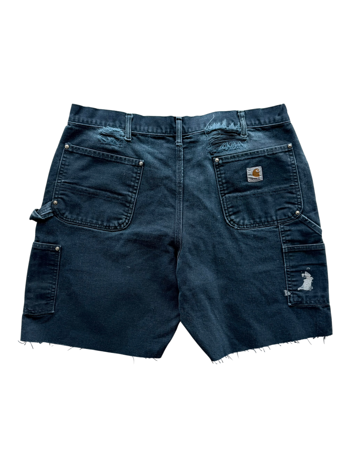 Yellow Croc & Yellow Patch Carpenter Shorts Washed Black