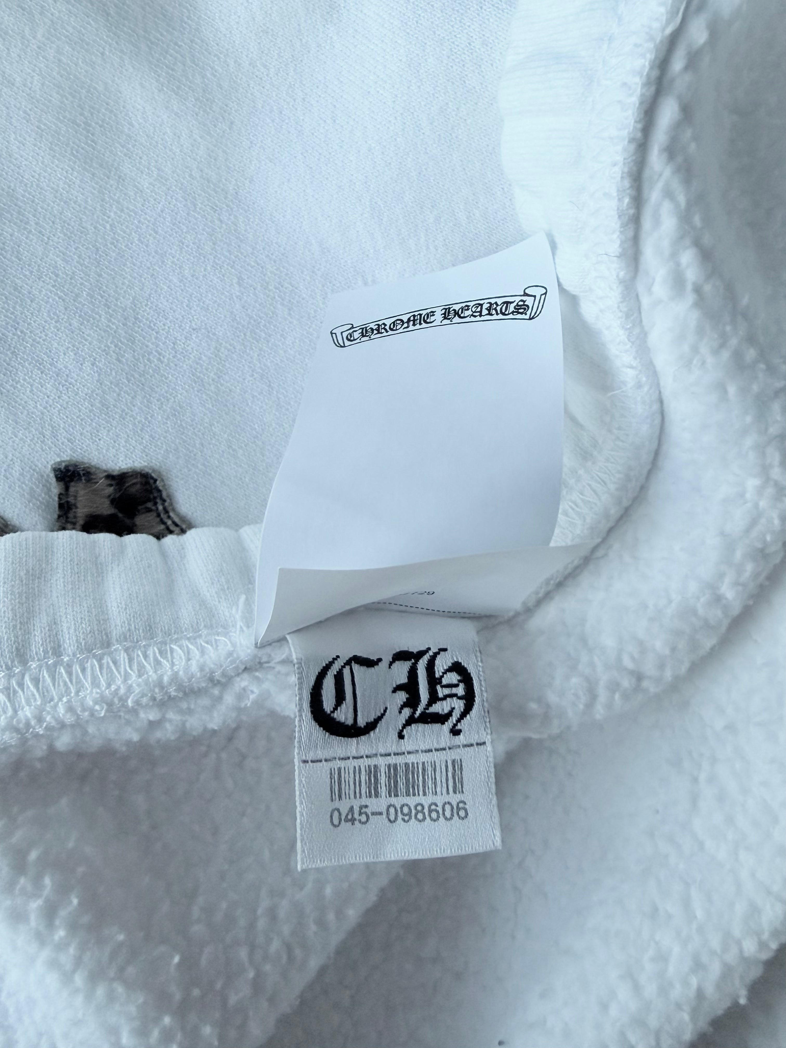 Cheetah & White Patent Patch Sweatpants