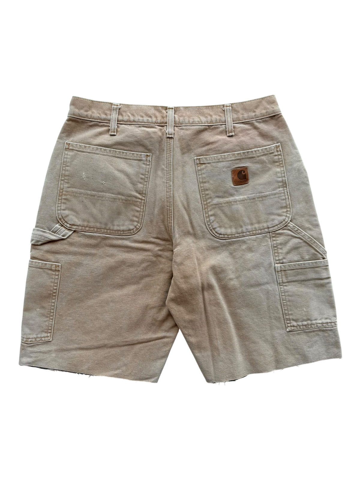 Red Croc & White Patch Carpenter Shorts Tan