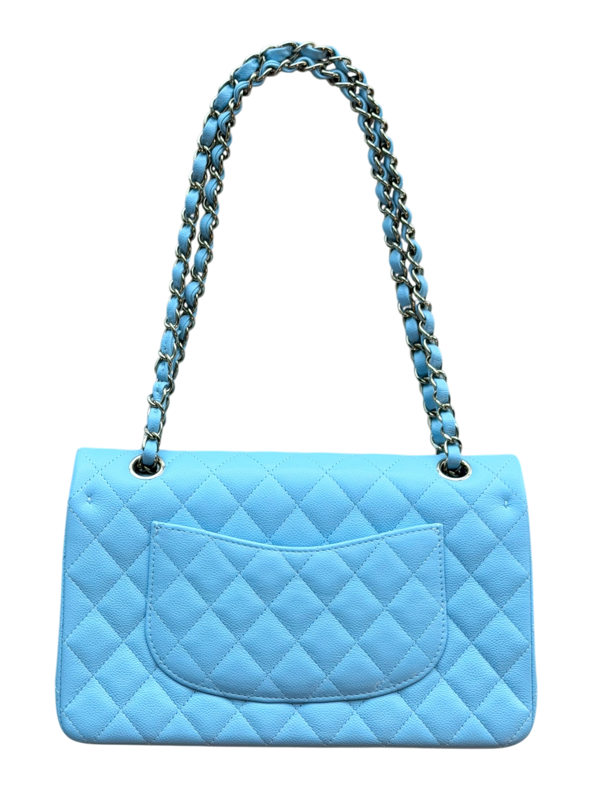 Blue Caviar Quilted Medium Flap Bag