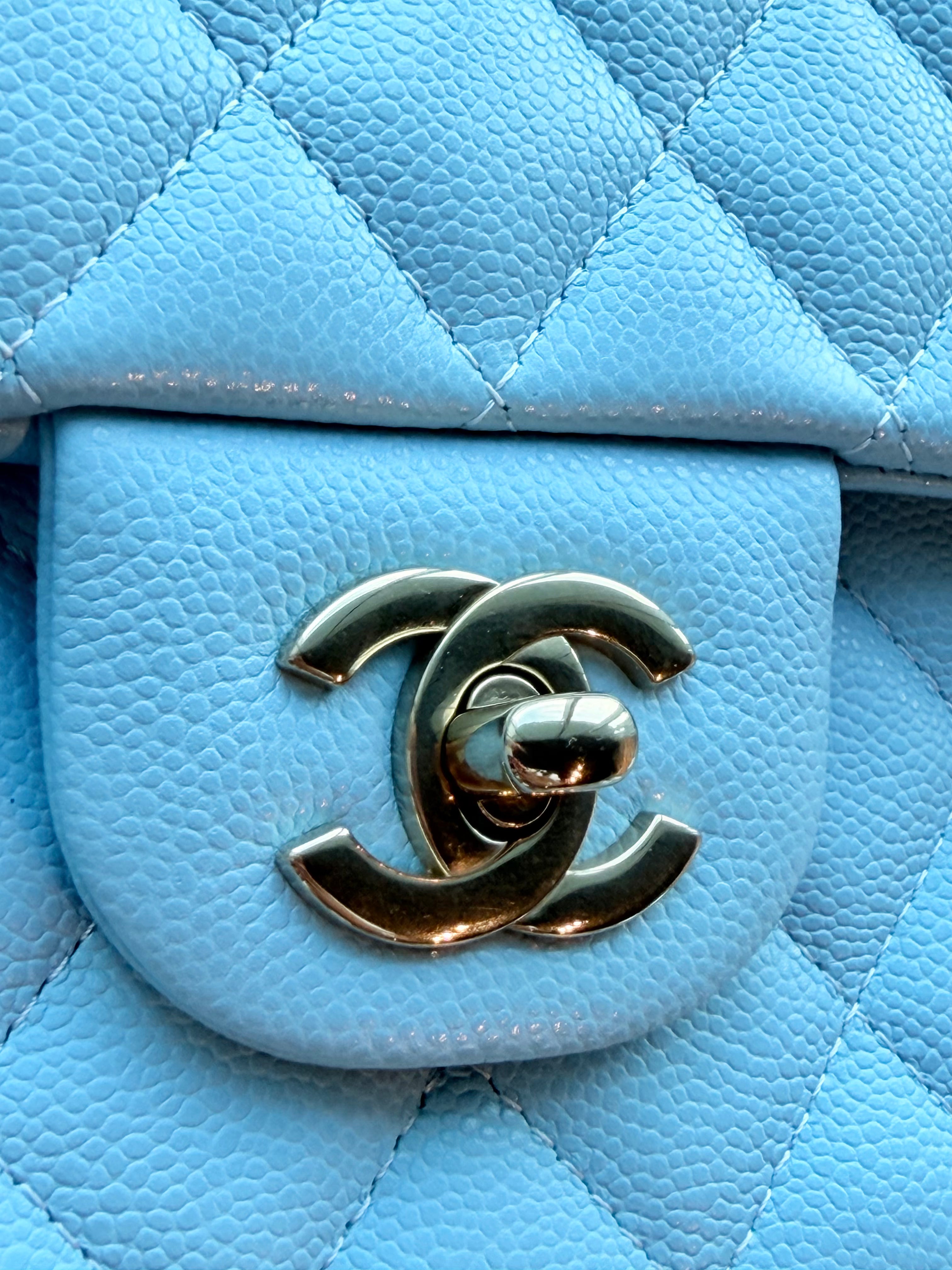 Blue Caviar Quilted Medium Flap Bag