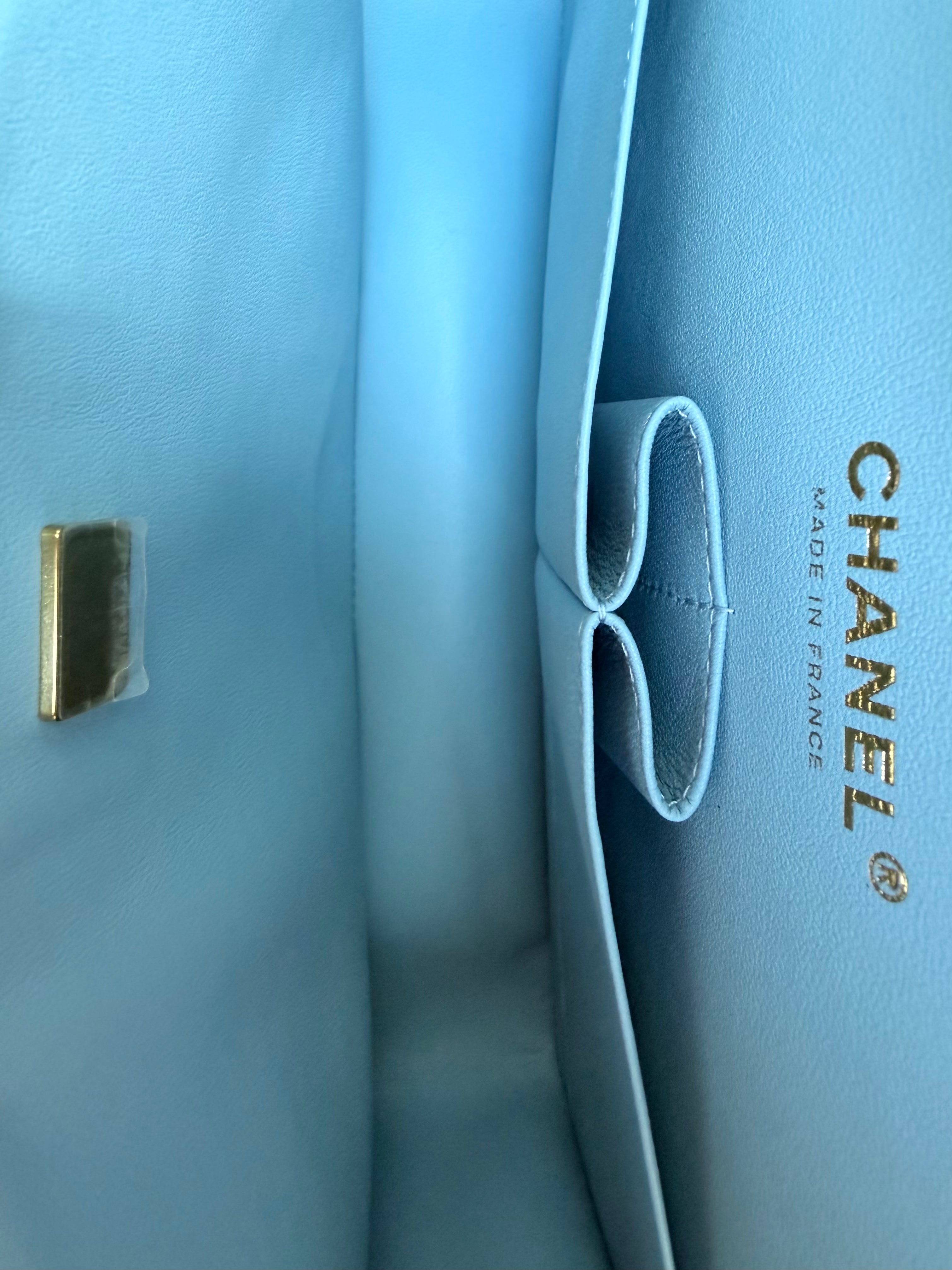 Blue Caviar Quilted Medium Flap Bag