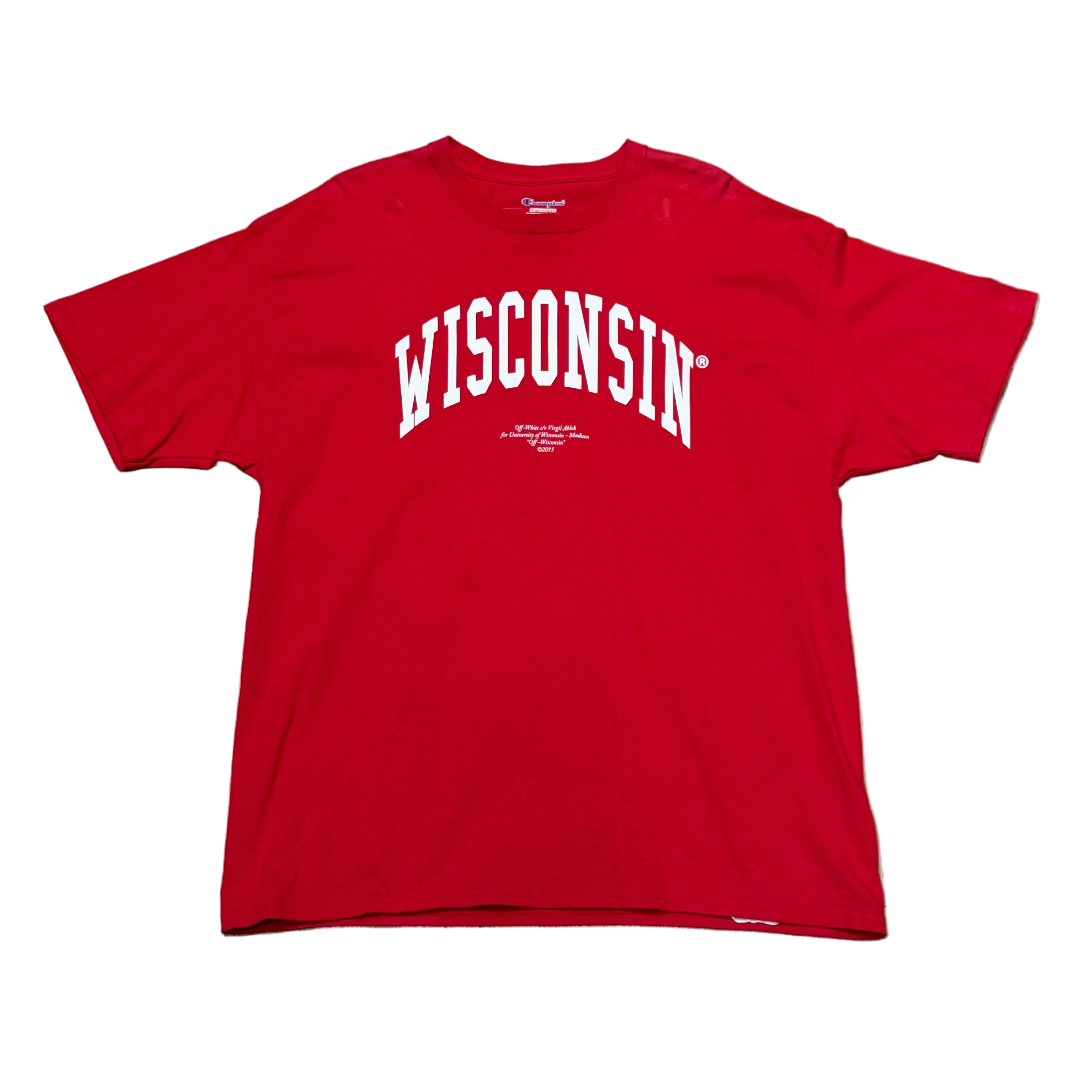 Off-White x Champion Wisconsin T-Shirt Red