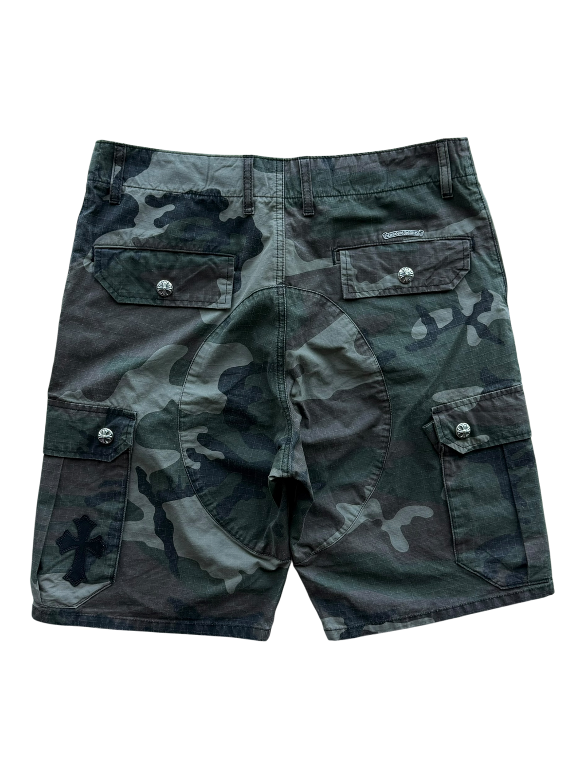 Ripstop Camo Black Patch Shorts