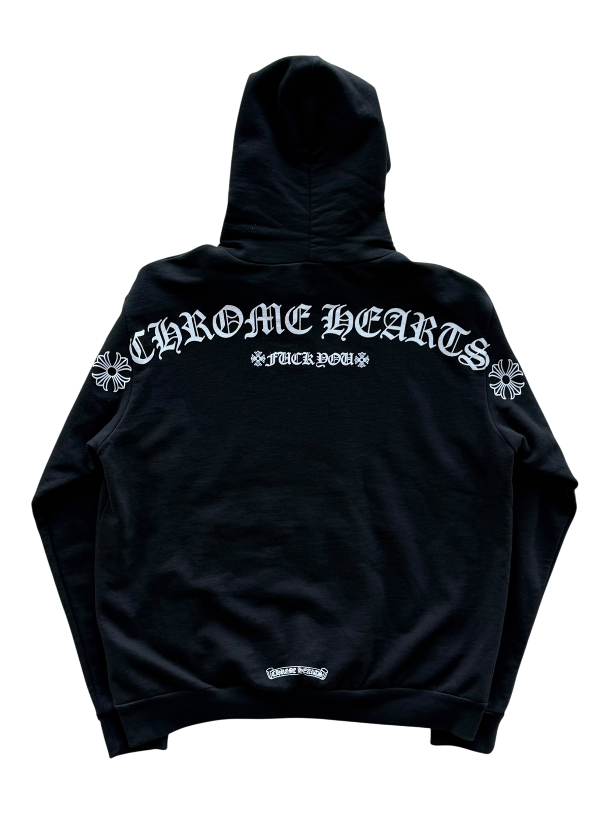 T Bar Shoulder Logo Hoodie Black