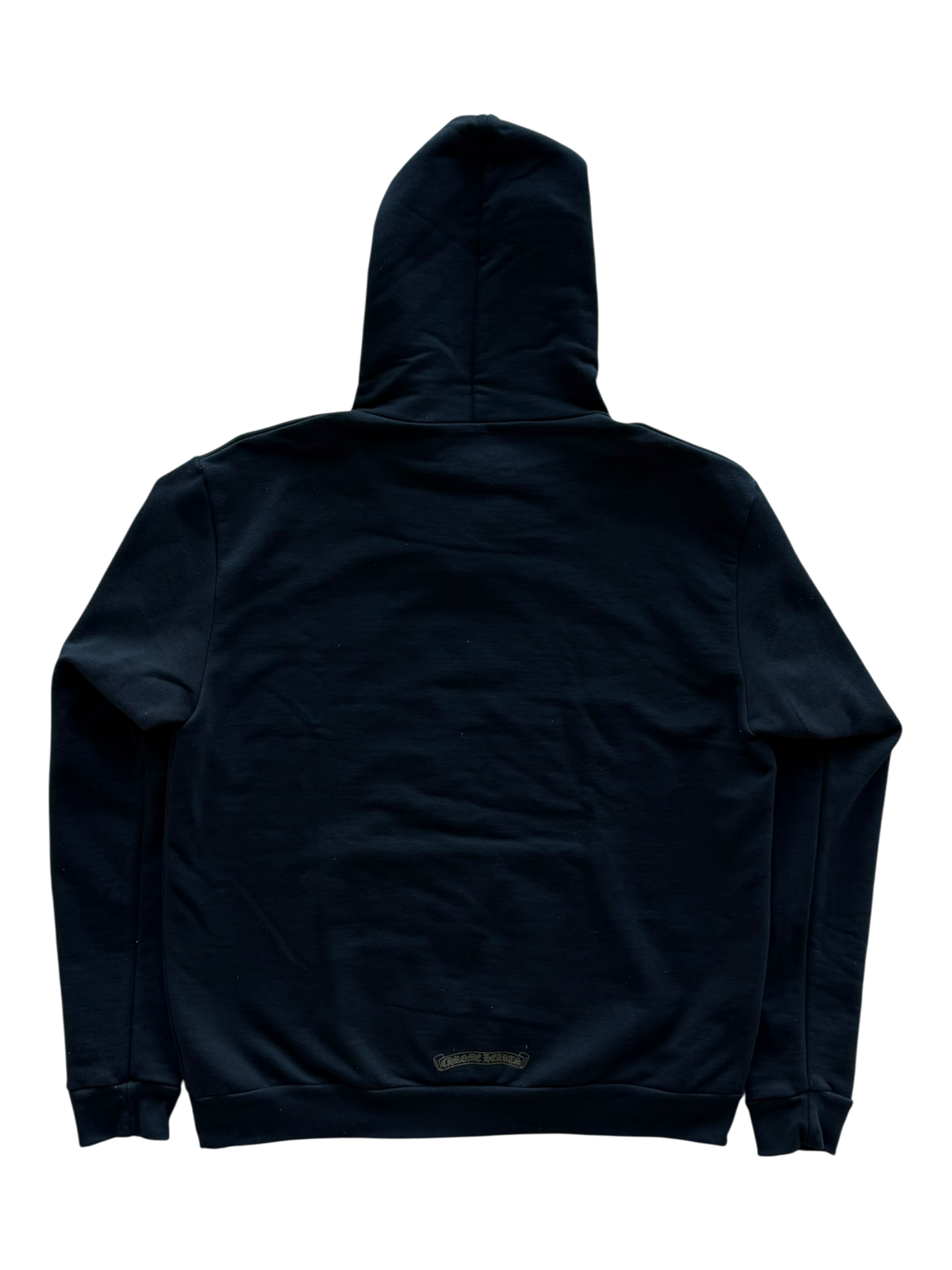 Black and Bronze Vertical Logo Hoodie