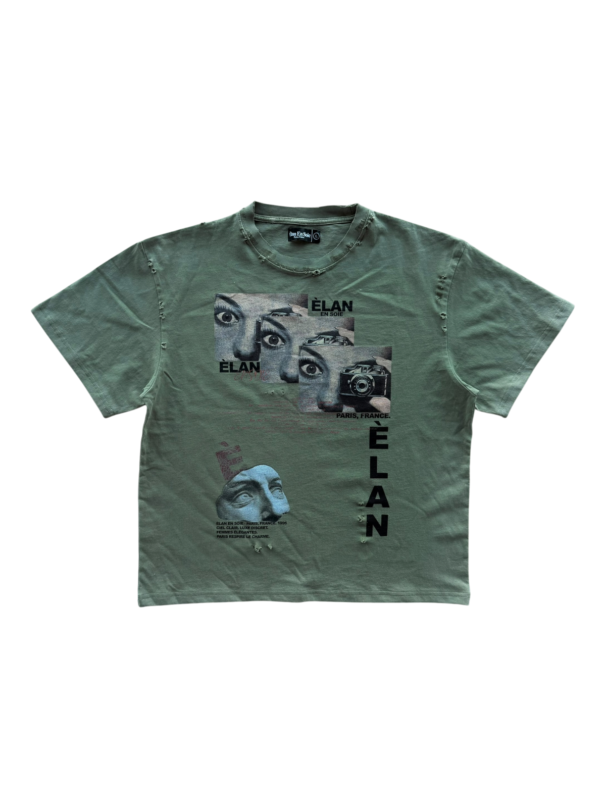 Art Type Tee Distressed Olive