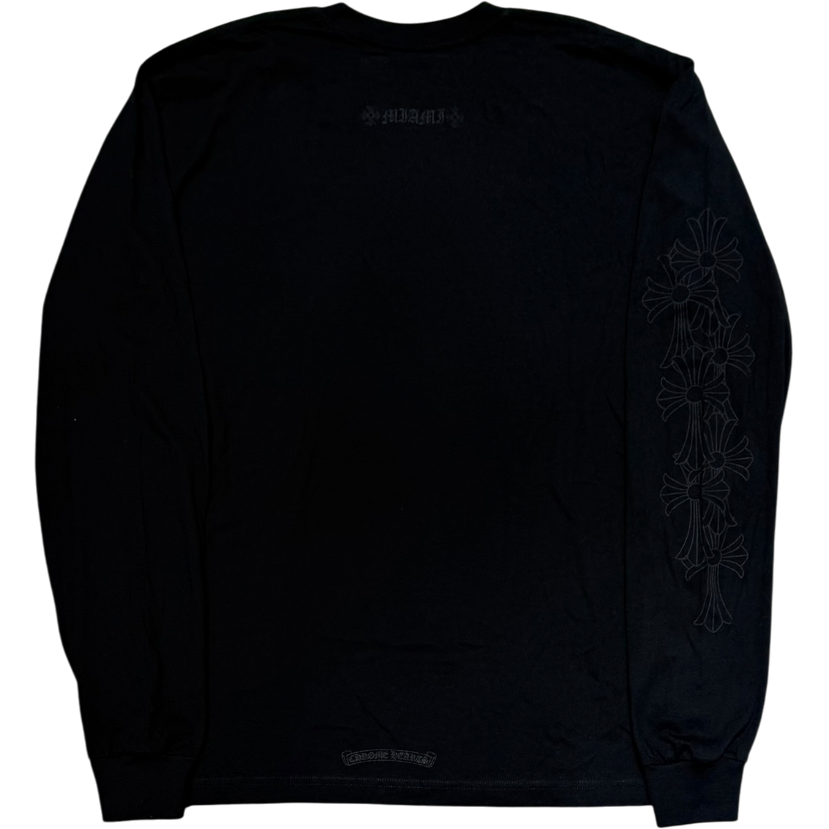 Miami Exclusive Cemetery Vertical Logo Long-Sleeve Black