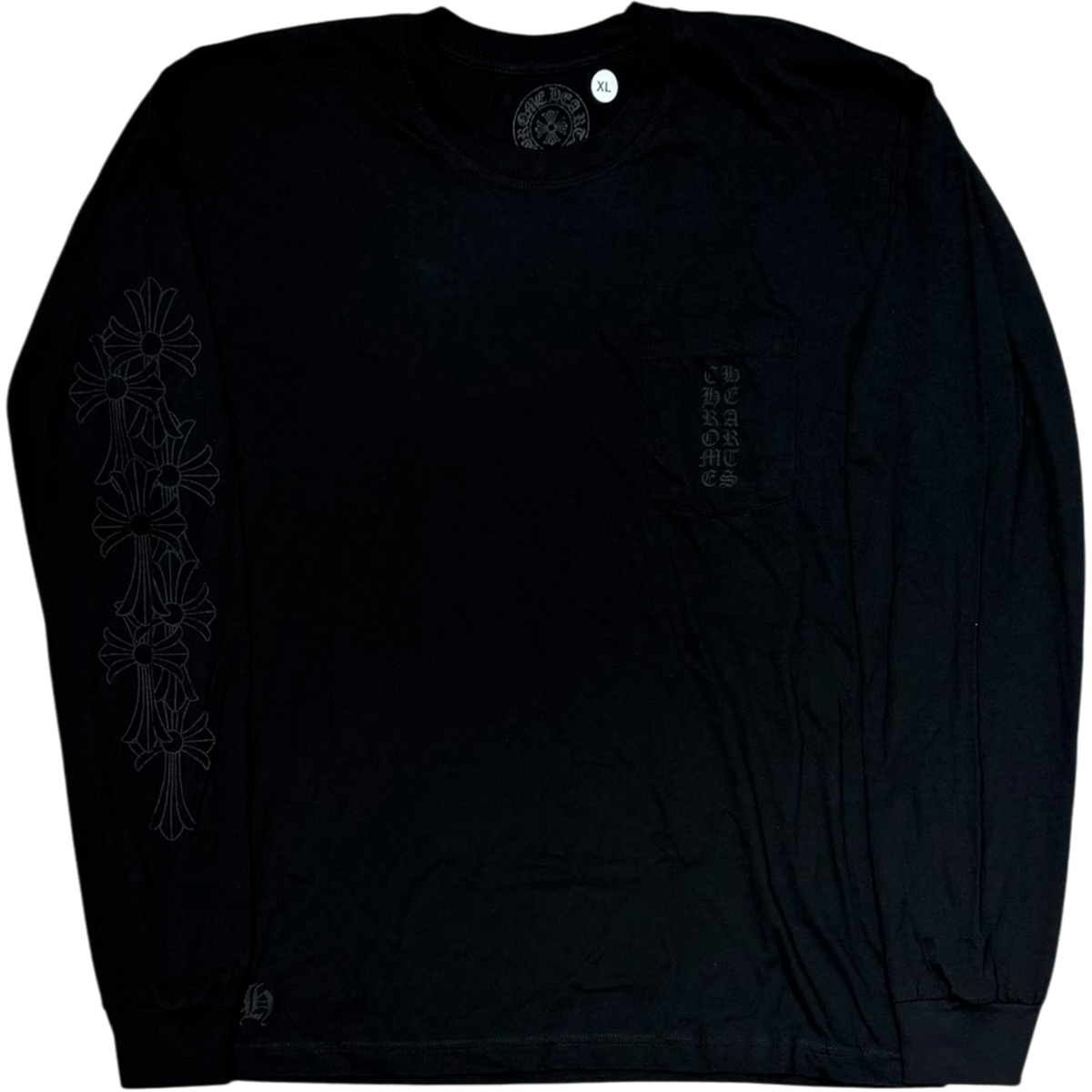 Miami Exclusive Cemetery Vertical Logo Long-Sleeve Black