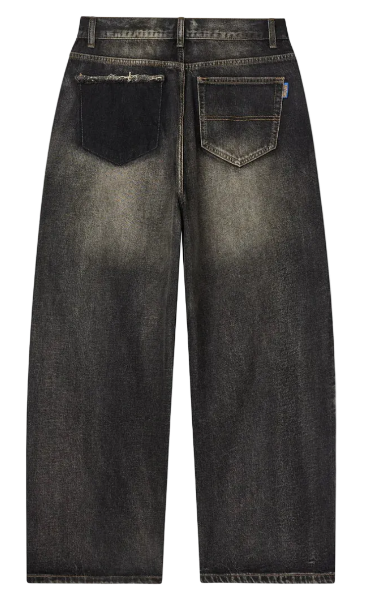 Thrashed Black Denim