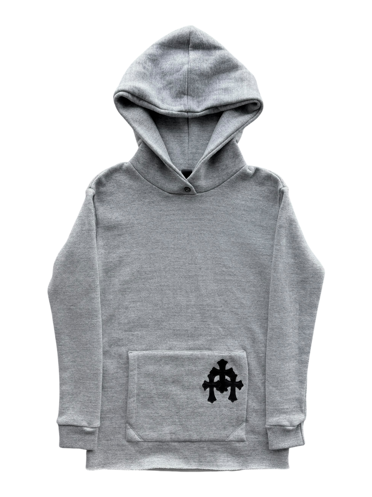 Triple Cross Pullover Hoodie Gray